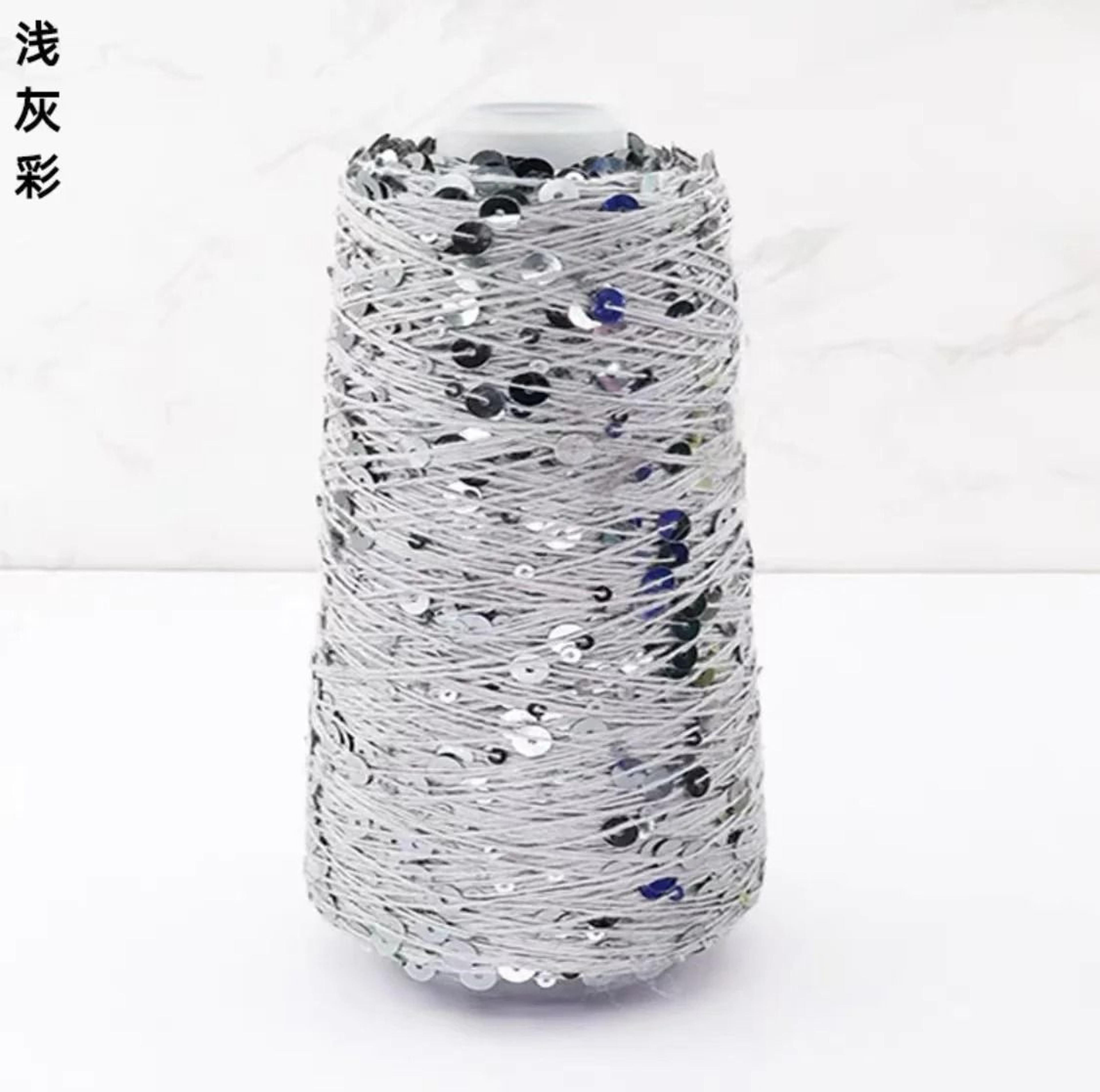 50g Sequins Cotton Yarn 6mm3mm Special Glitter Thread For DIY Crochet Dolls And Hand Knitting 12