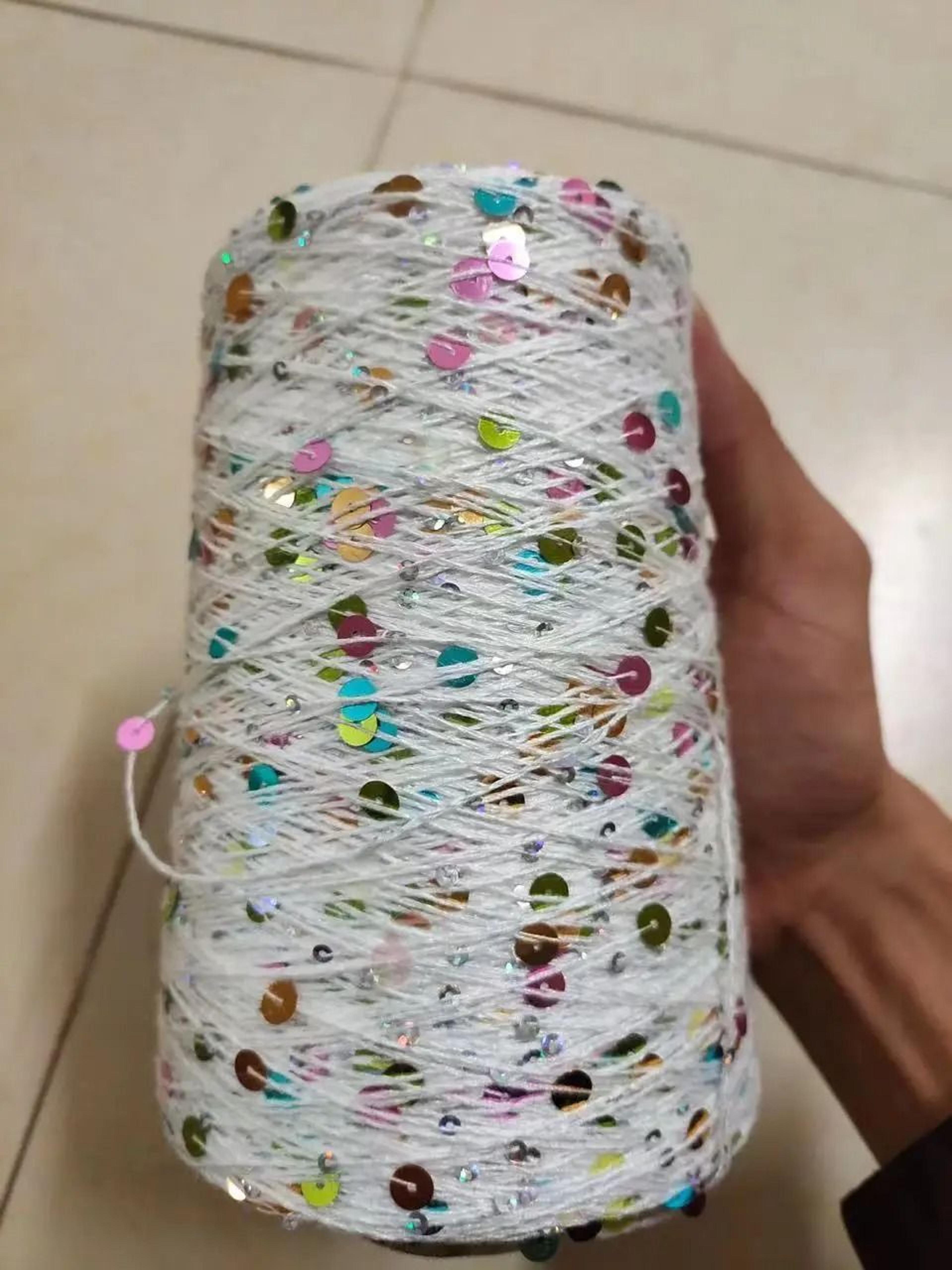50g Sequins Cotton Yarn 6mm3mm Special Glitter Thread For DIY Crochet Dolls And Hand Knitting 3