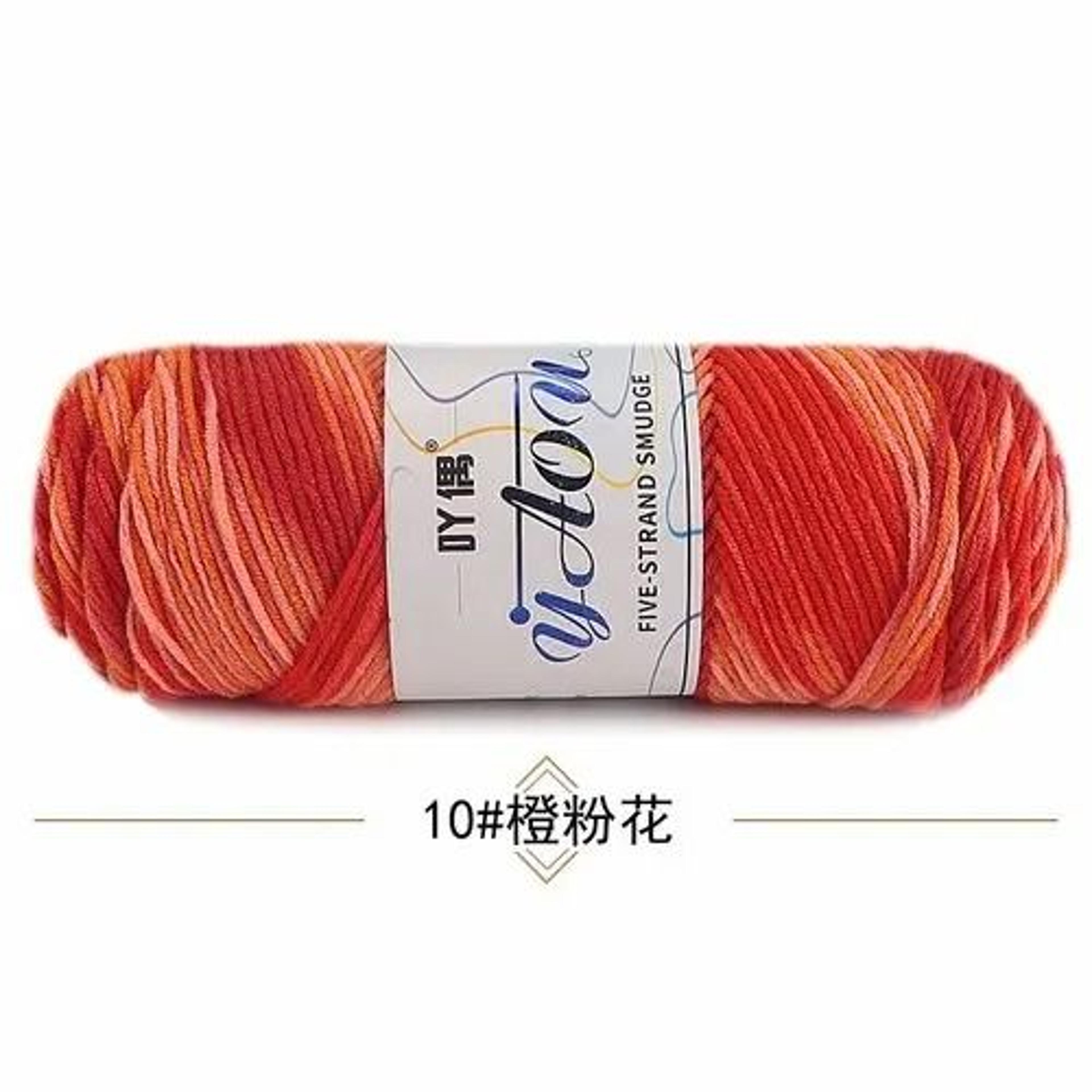 5Strand Milk Cotton Yarn 28 Colors Soft Dyed Thread For DIY Baby Clothes Scarves And Crafts 12