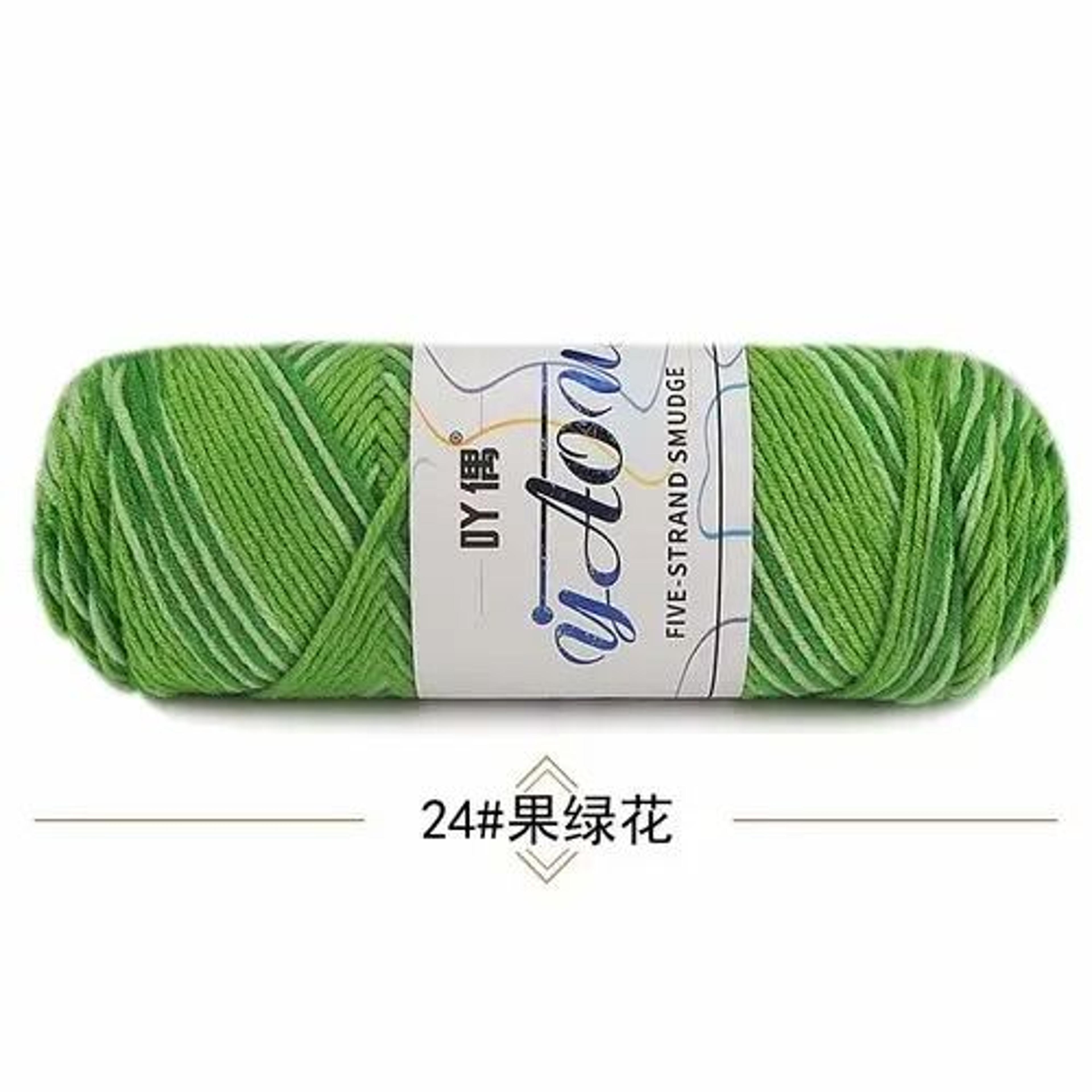 5Strand Milk Cotton Yarn 28 Colors Soft Dyed Thread For DIY Baby Clothes Scarves And Crafts 25