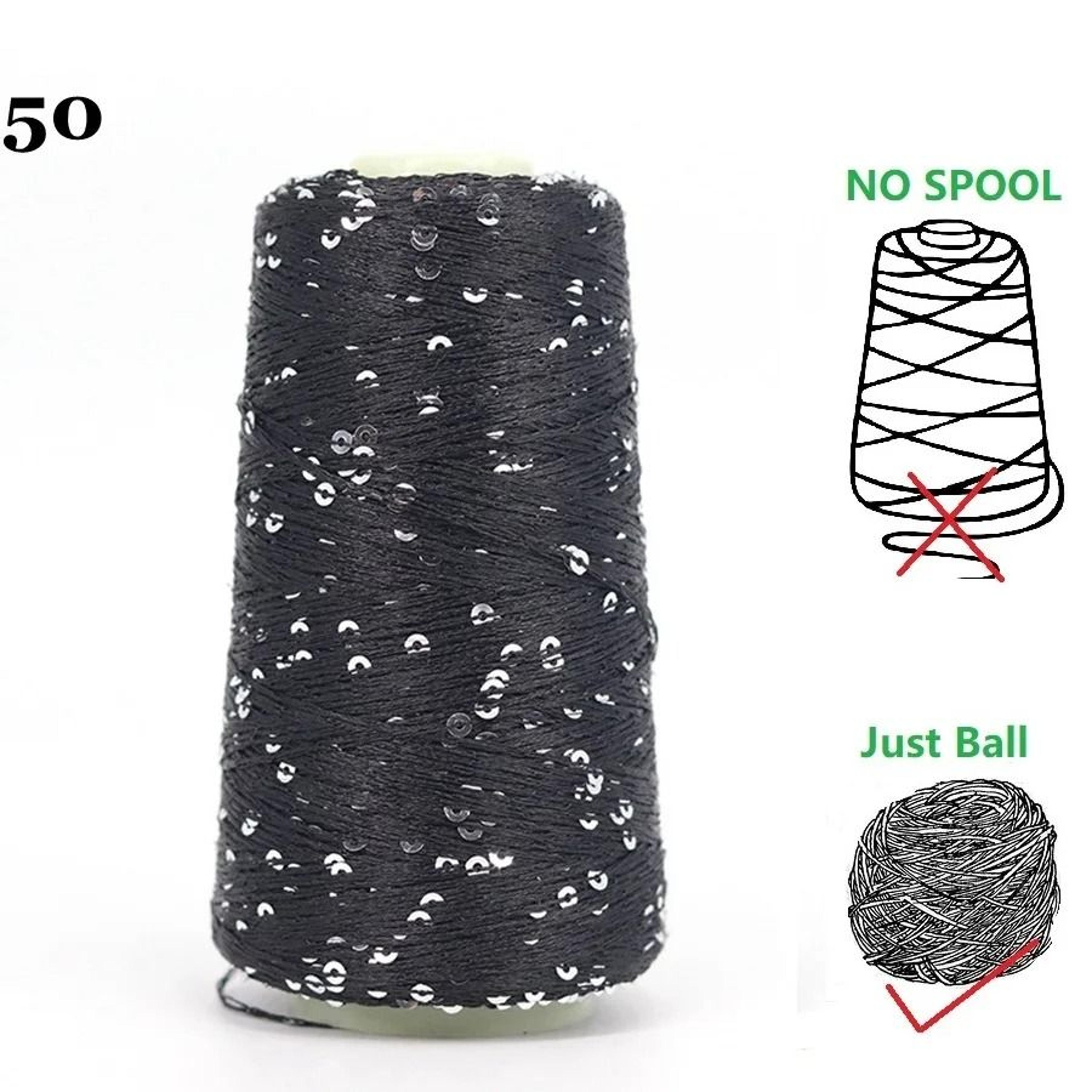 50g 140M Sequins Cotton Yarn 6mm3mm Special Glitter Match Thread For DIY Crochet Dolls And Knitting 10