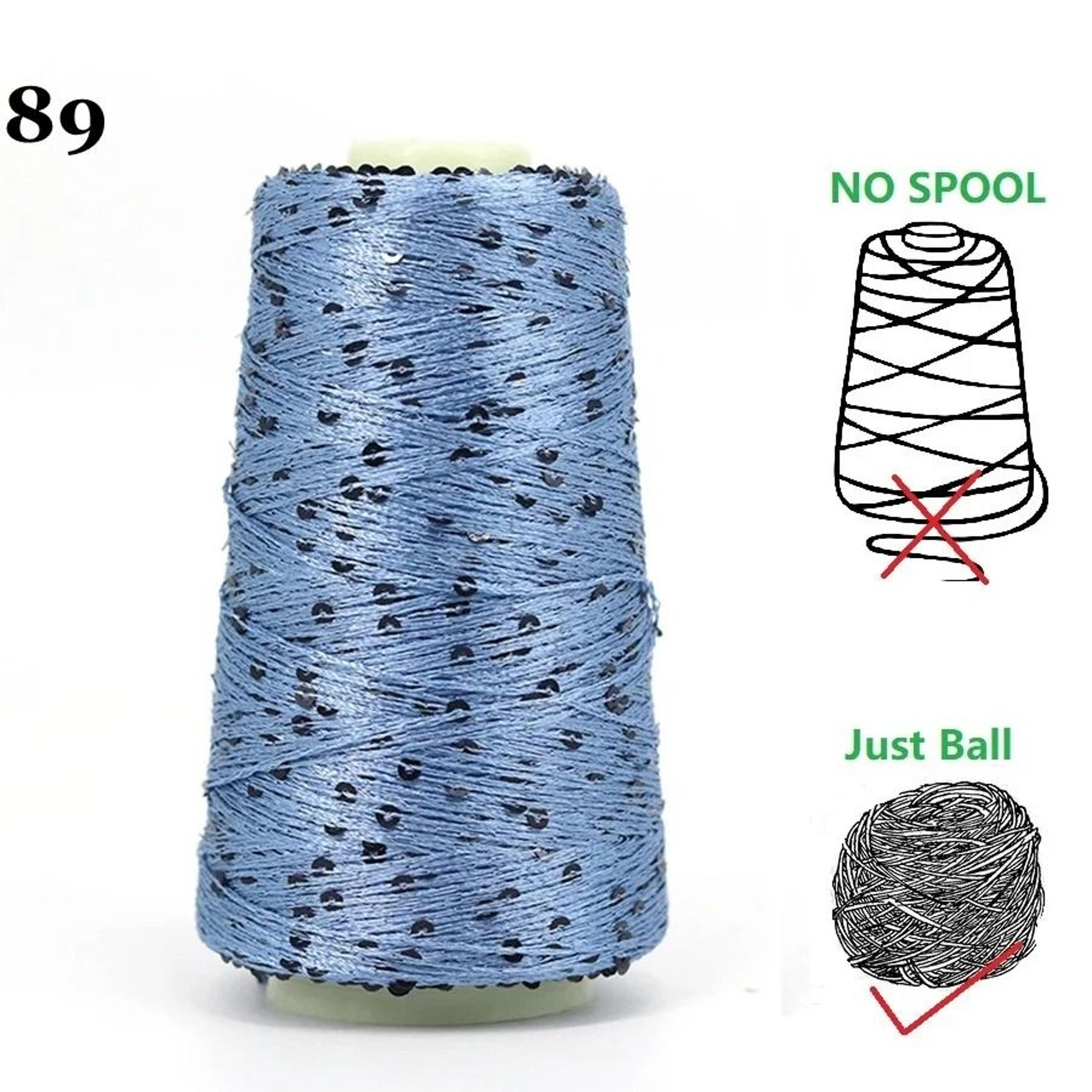 50g 140M Sequins Cotton Yarn 6mm3mm Special Glitter Match Thread For DIY Crochet Dolls And Knitting 2