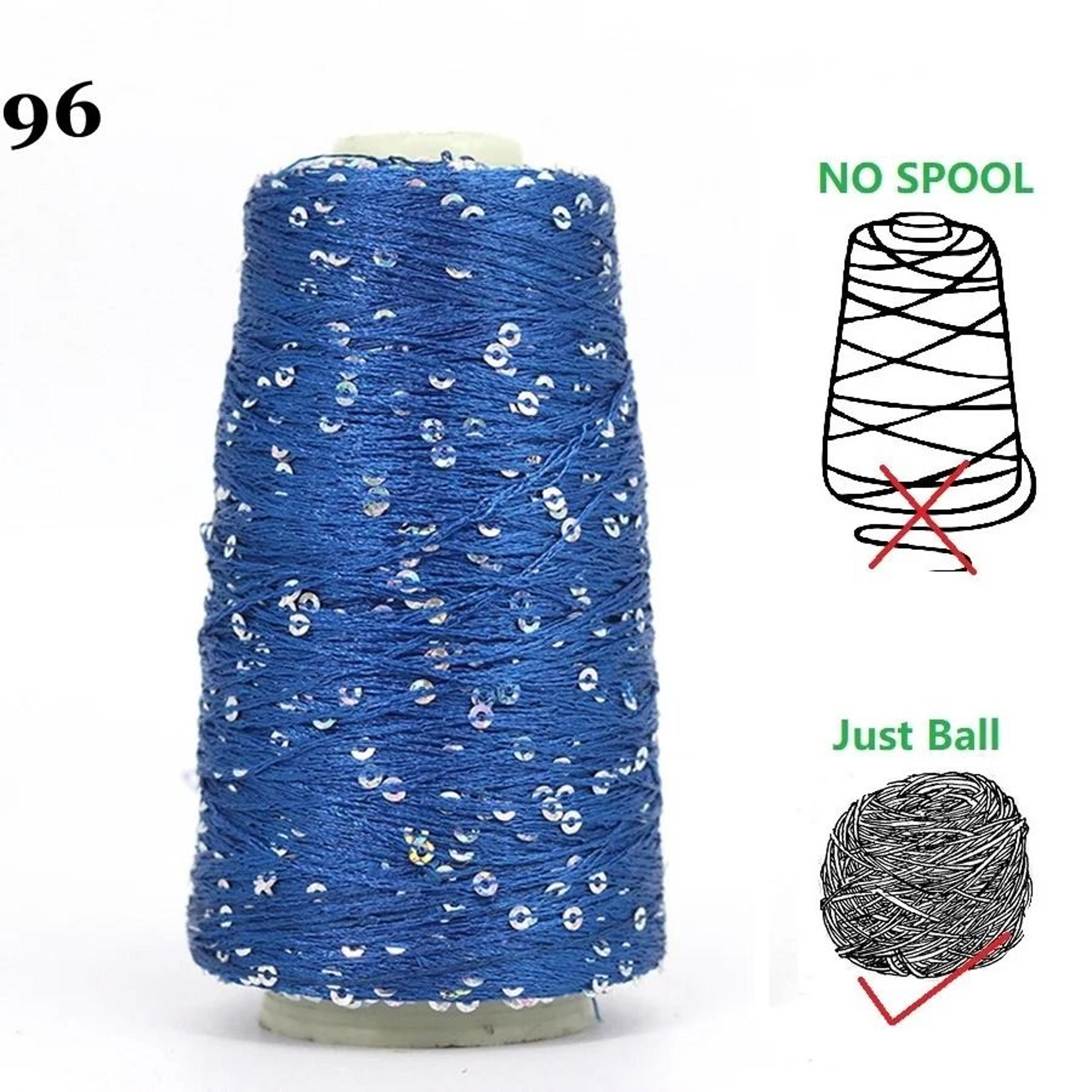 50g 140M Sequins Cotton Yarn 6mm3mm Special Glitter Match Thread For DIY Crochet Dolls And Knitting 24