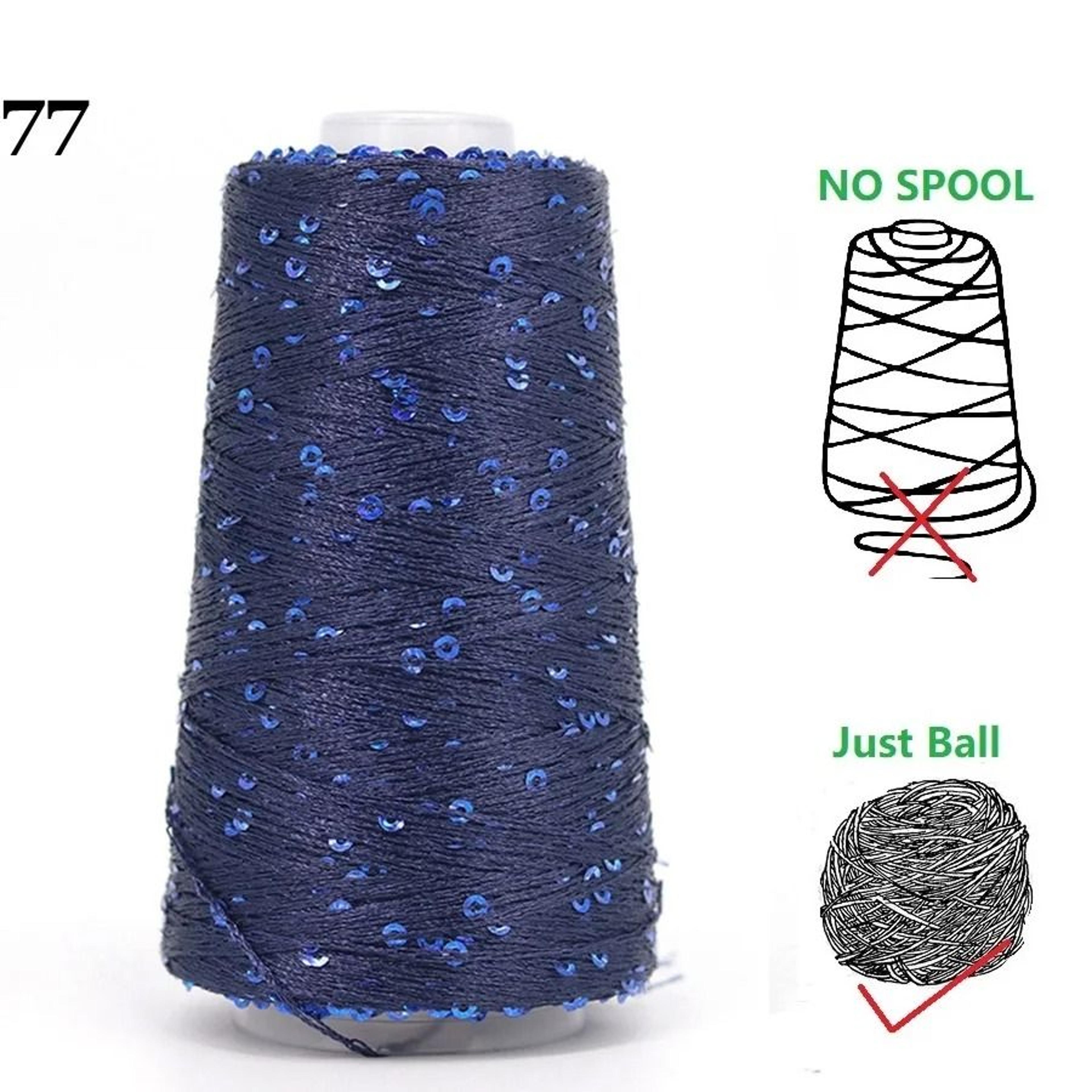 50g 140M Sequins Cotton Yarn 6mm3mm Special Glitter Match Thread For DIY Crochet Dolls And Knitting 17