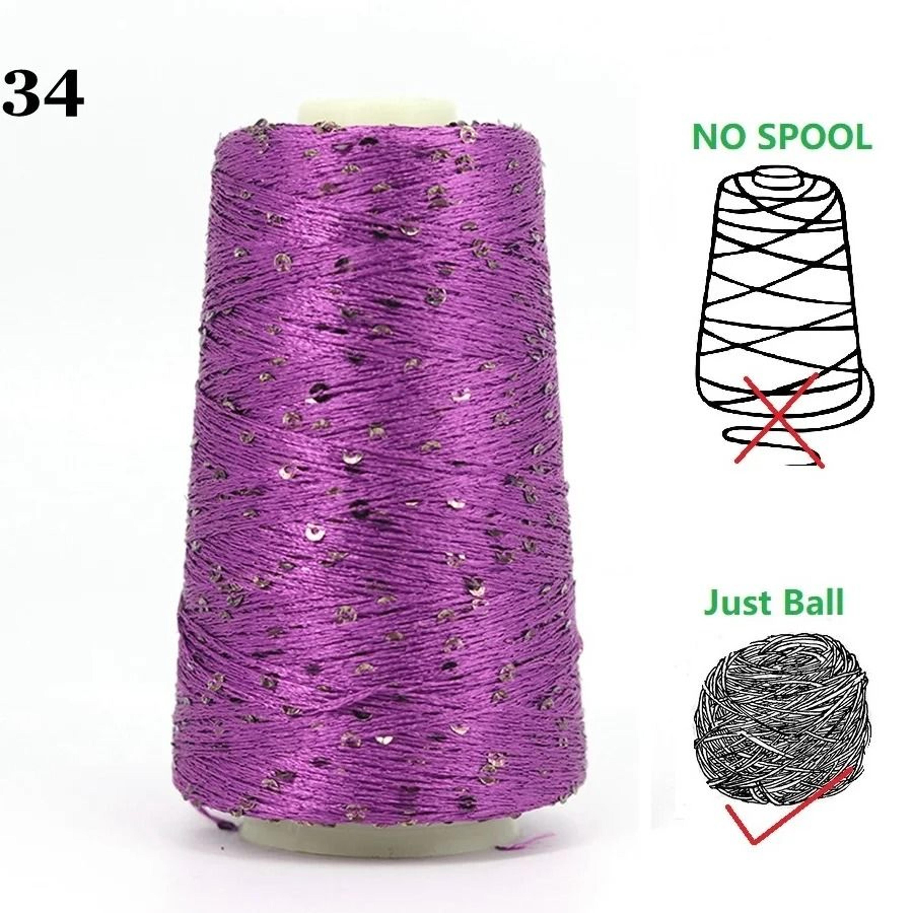 50g 140M Sequins Cotton Yarn 6mm3mm Special Glitter Match Thread For DIY Crochet Dolls And Knitting 23