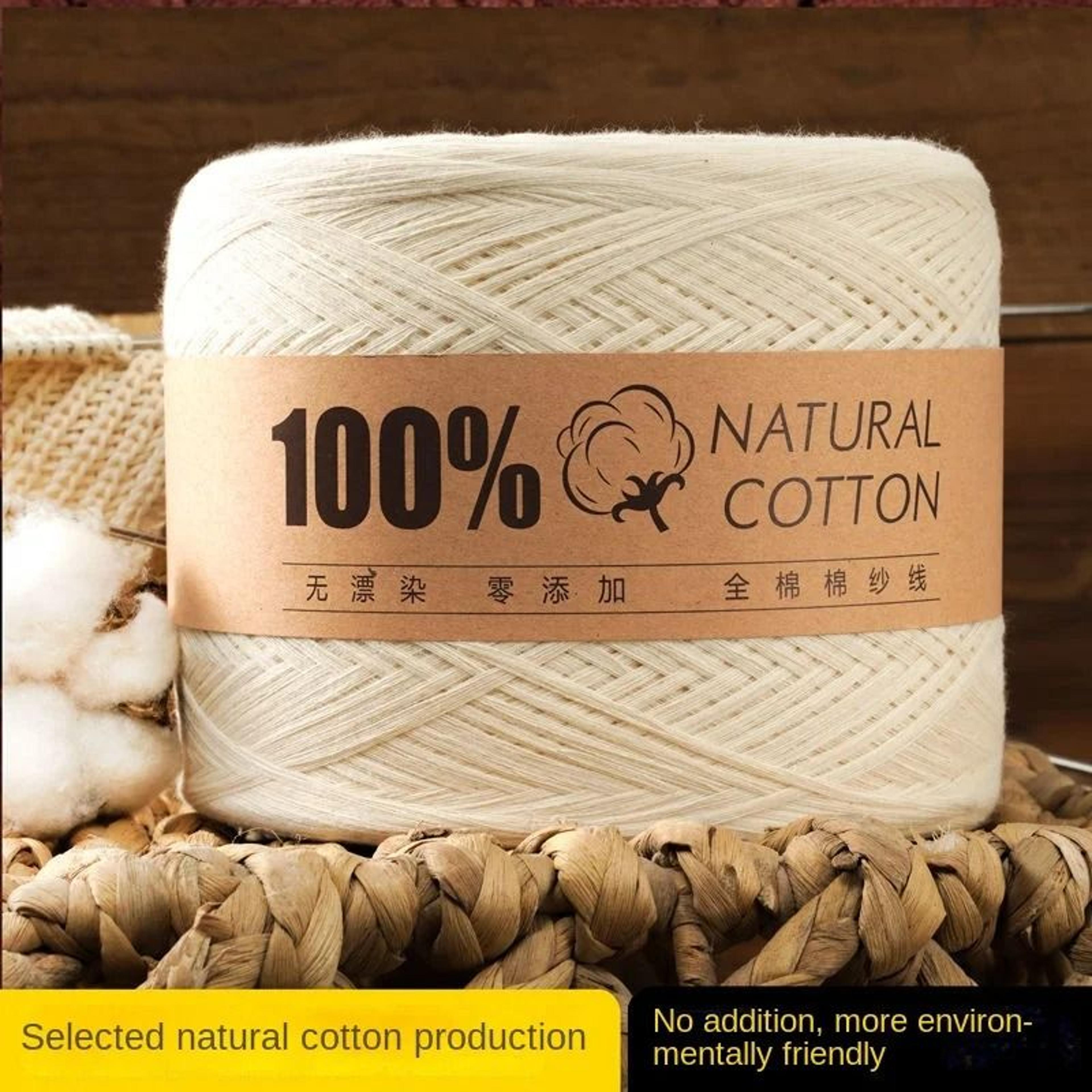 500g Bulk Raw Unbleached Cotton Knitting Yarn Thread Soft Cord For Baby Clothes Sweaters And Scarve 1