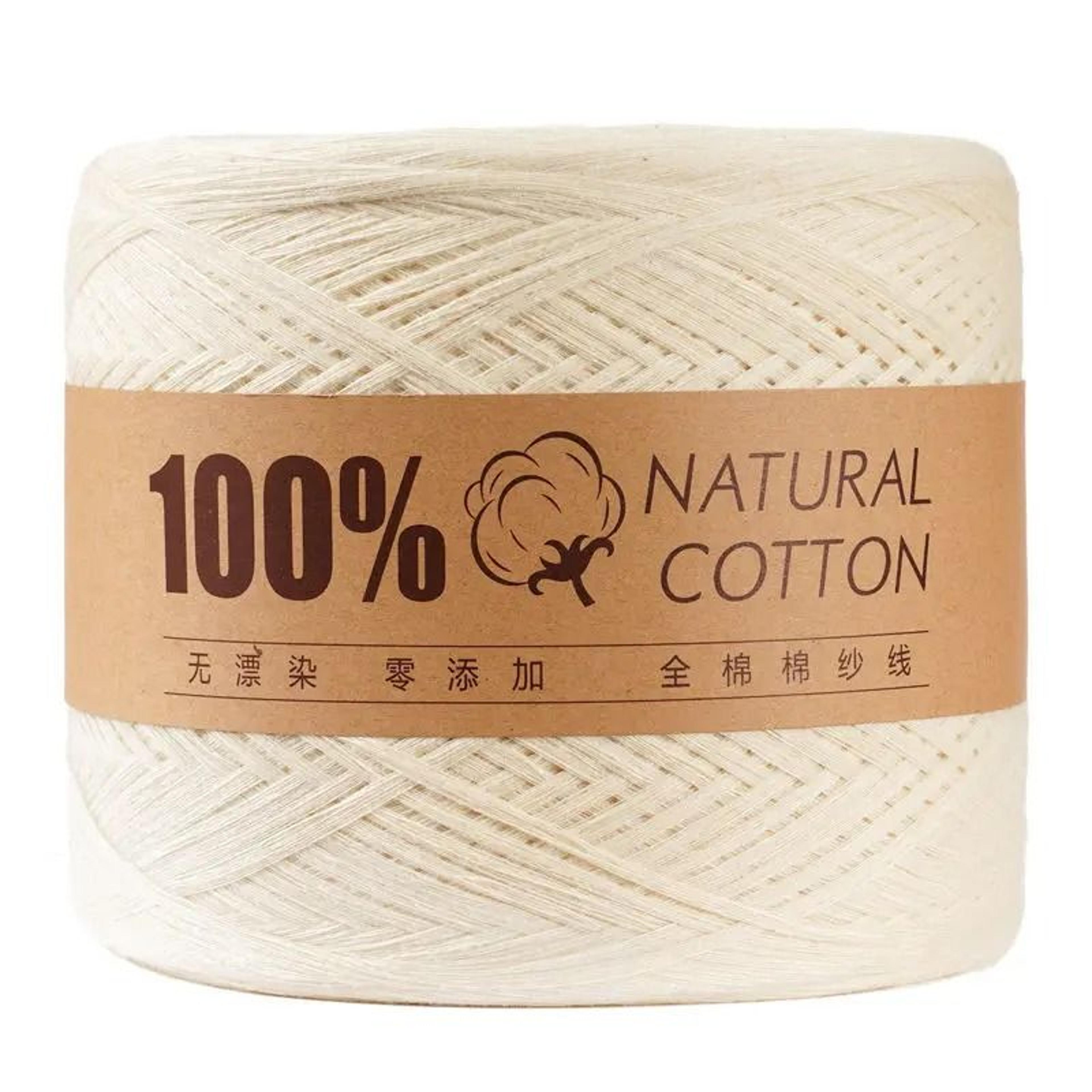 500g Bulk Raw Unbleached Cotton Knitting Yarn Thread Soft Cord For Baby Clothes Sweaters And Scarve 7
