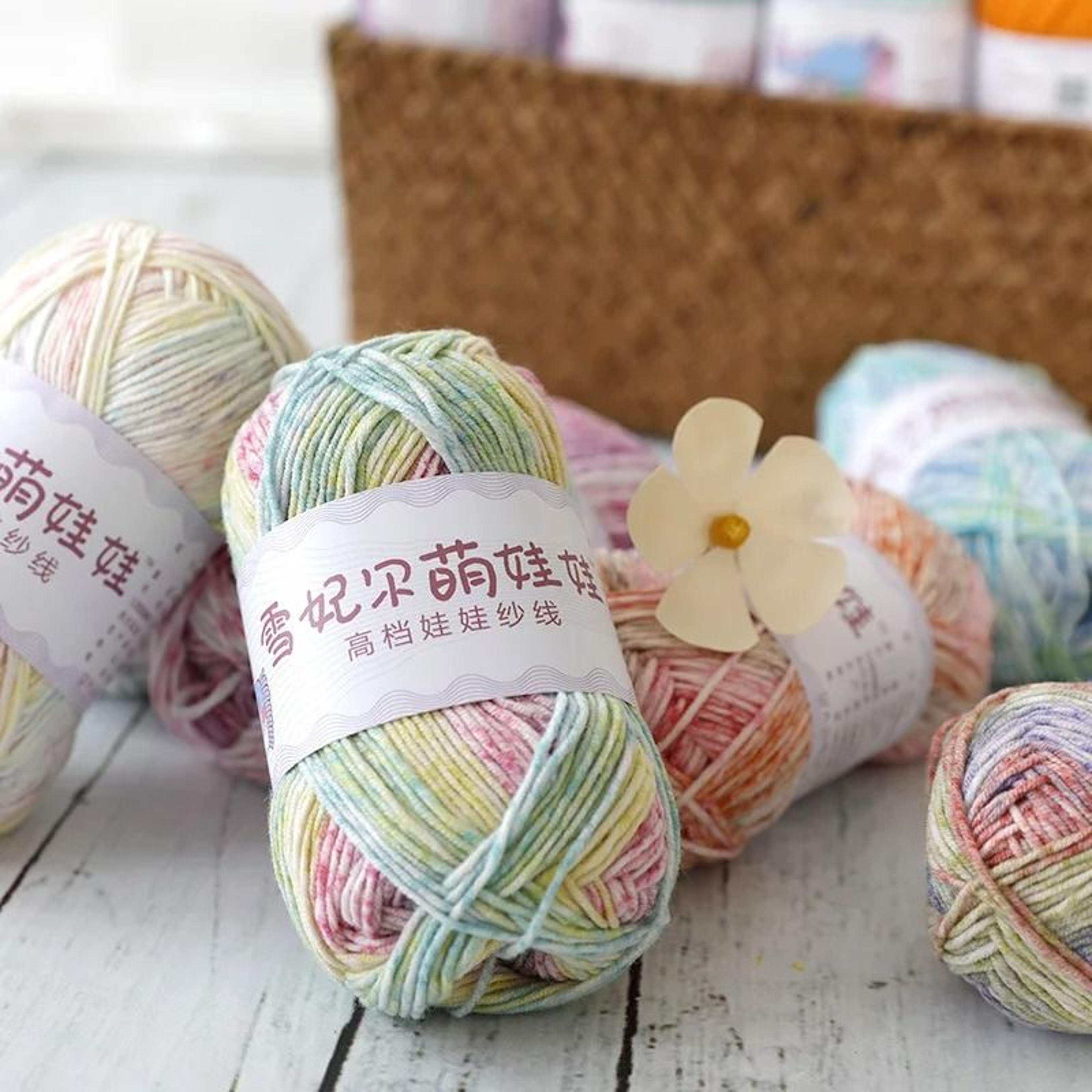 40g 128m Baby Milk Cotton Yarn 60 Cotton Soft Thread For DIY Crochet Knitting Scarves And Sweaters 2