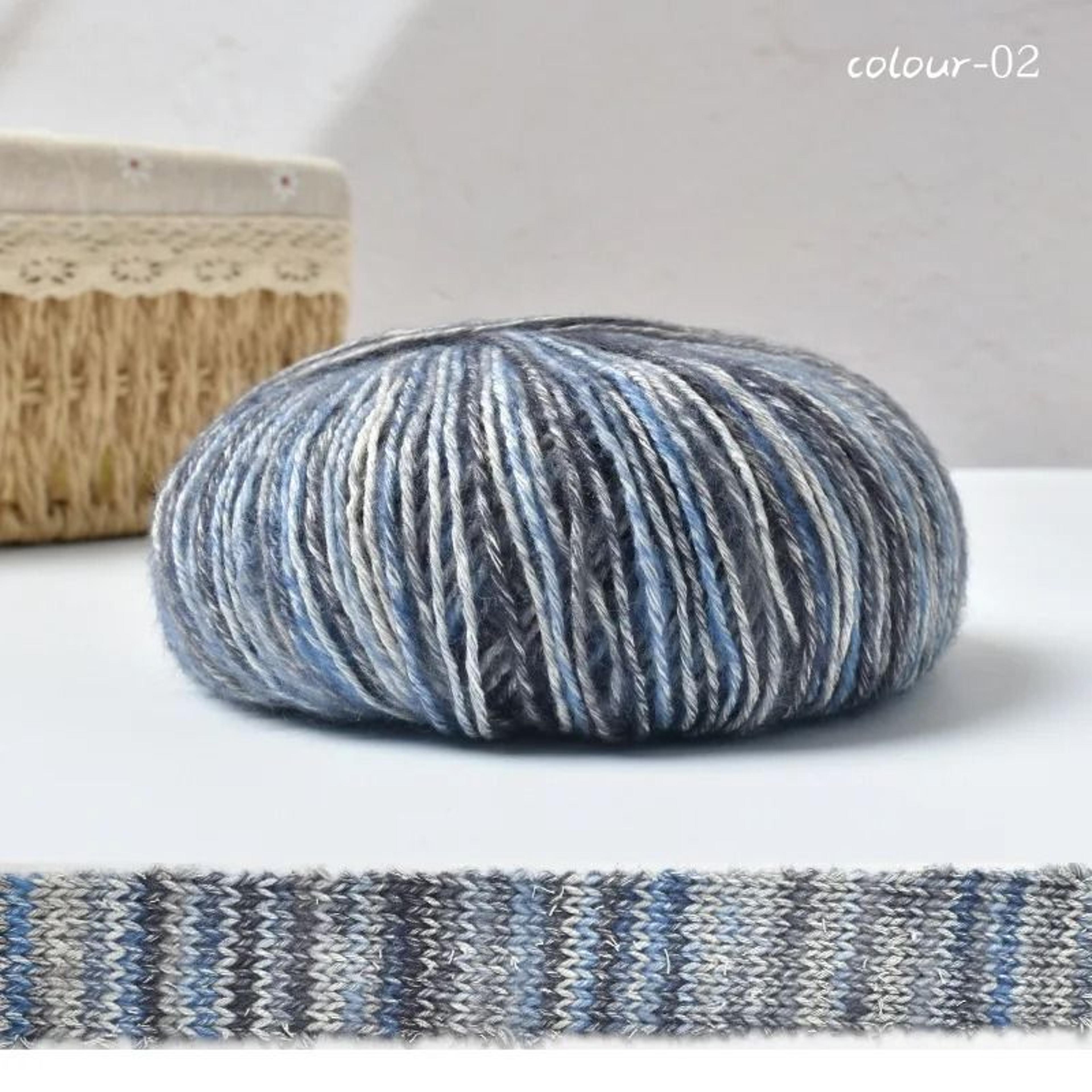 50g Colorful Dyed 73 Cotton Medium Thick Yarn For DIY Crochet Sweaters Scarves And Handbags 8