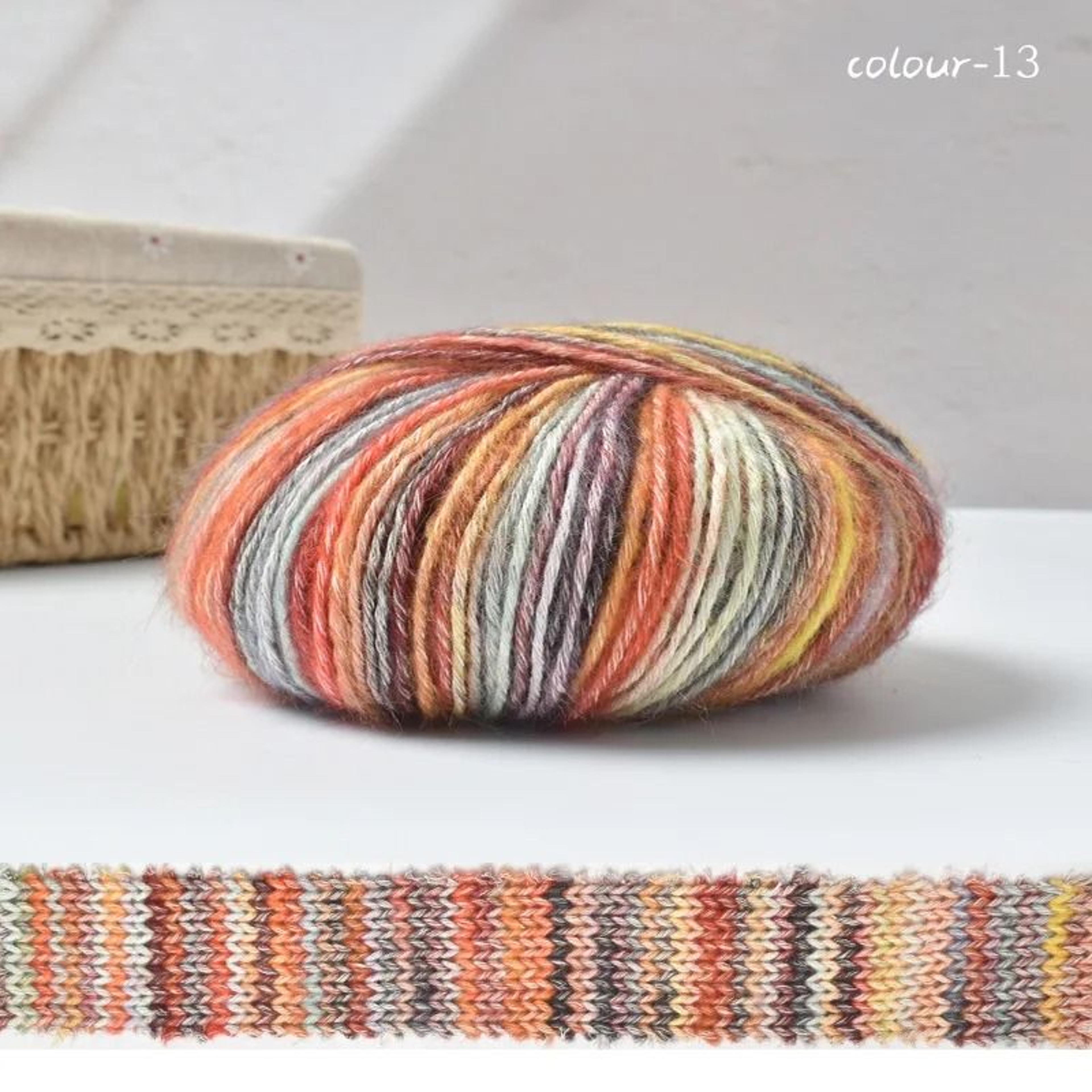 50g Colorful Dyed 73 Cotton Medium Thick Yarn For DIY Crochet Sweaters Scarves And Handbags 19