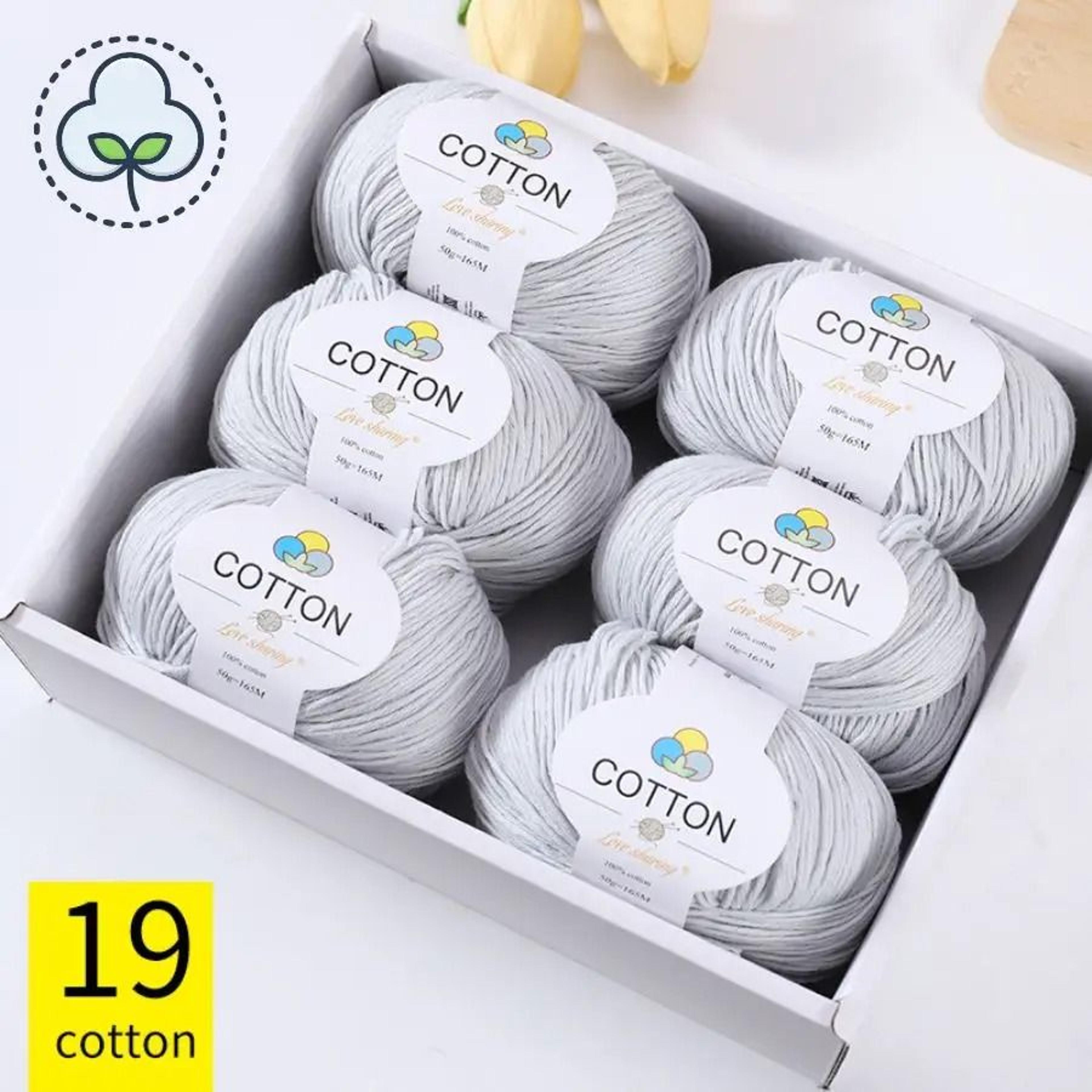 6 Balls Pack 300g 8Ply 100 Cotton Yarn Soft NonPilling Thread For Sweaters Scarves And Coats 13