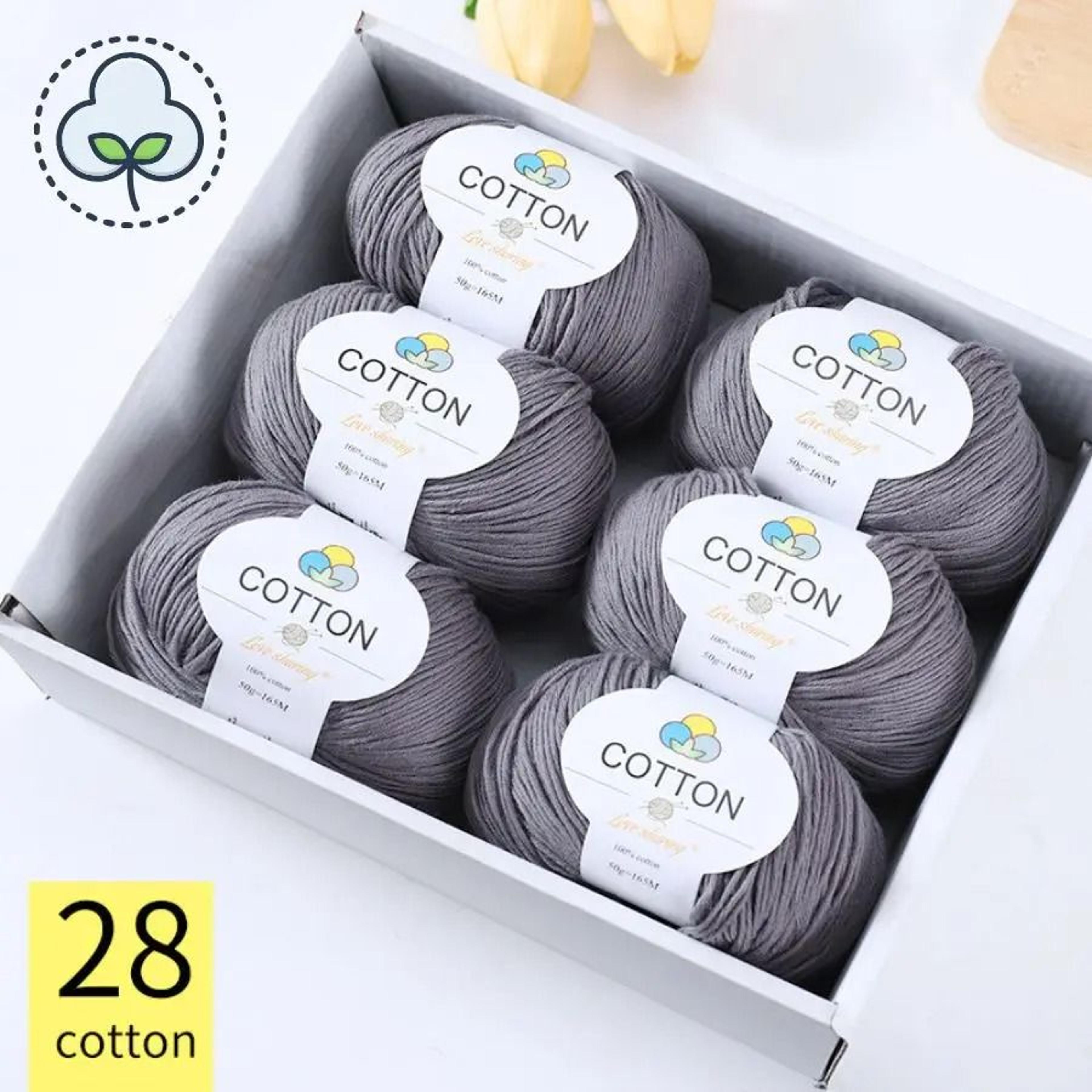 6 Balls Pack 300g 8Ply 100 Cotton Yarn Soft NonPilling Thread For Sweaters Scarves And Coats 15
