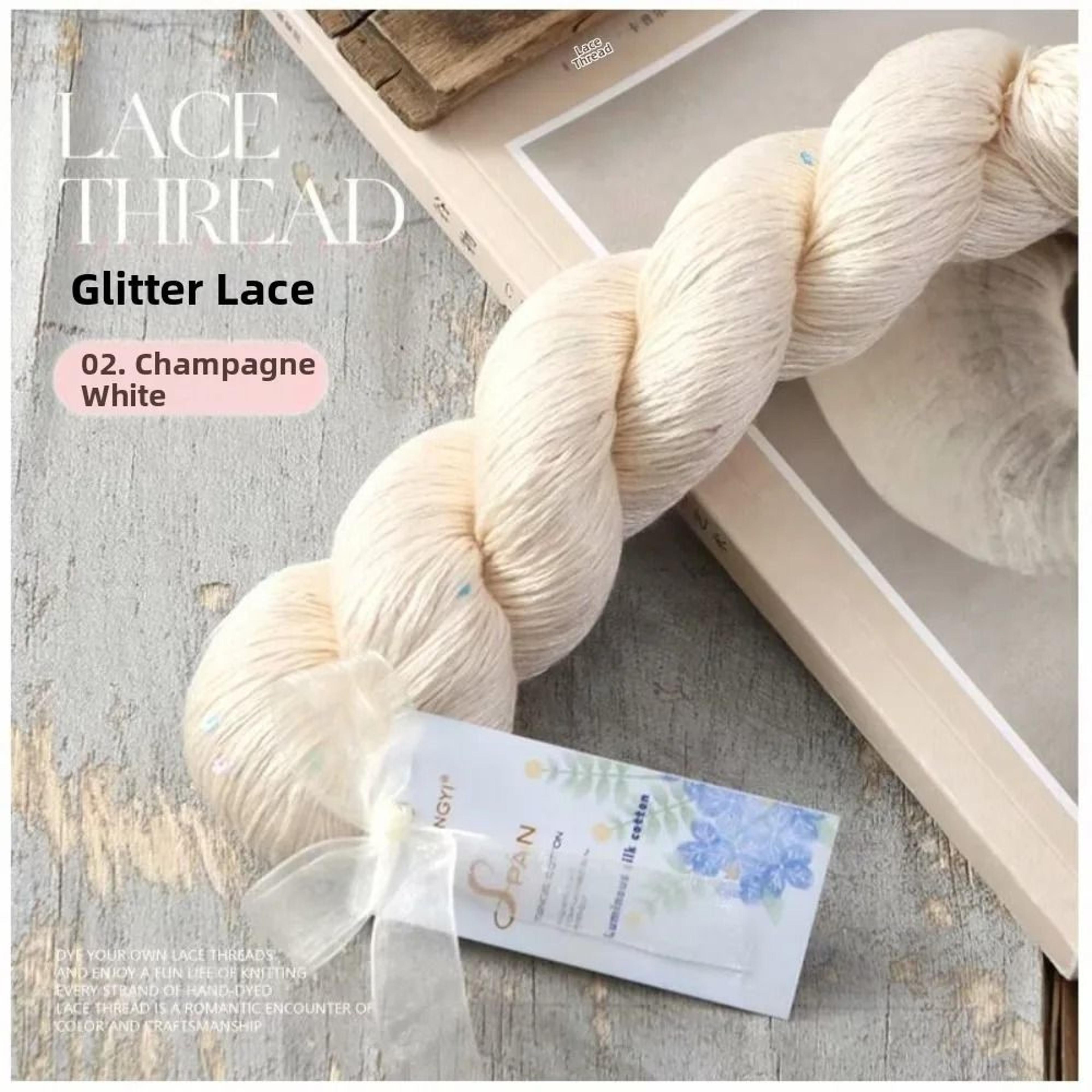 100g Tencel SilkLike Sequins Cotton Yarn Soft Lace Thread For Summer Crochet Scarves Tops And DIY C 8