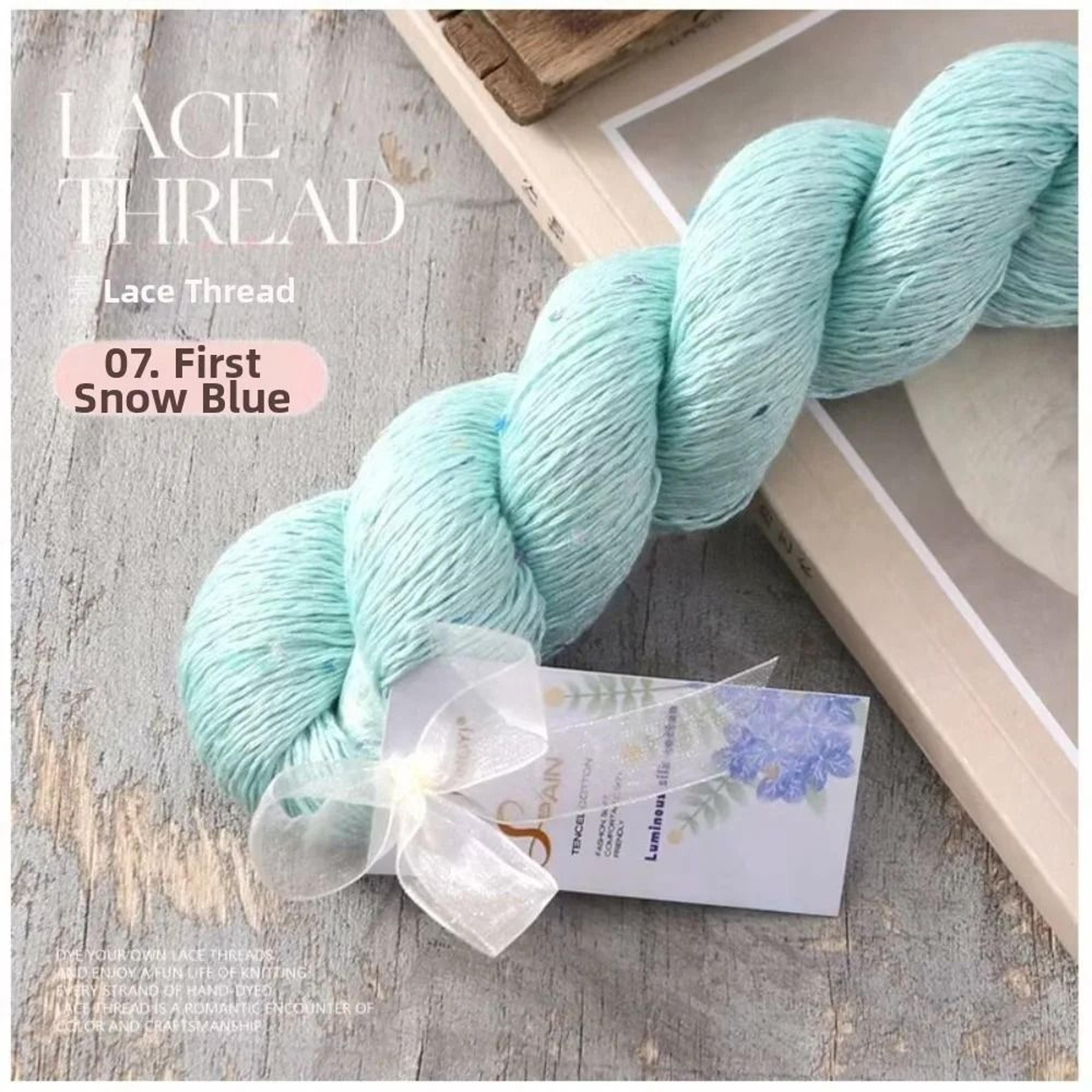 100g Tencel SilkLike Sequins Cotton Yarn Soft Lace Thread For Summer Crochet Scarves Tops And DIY C 12