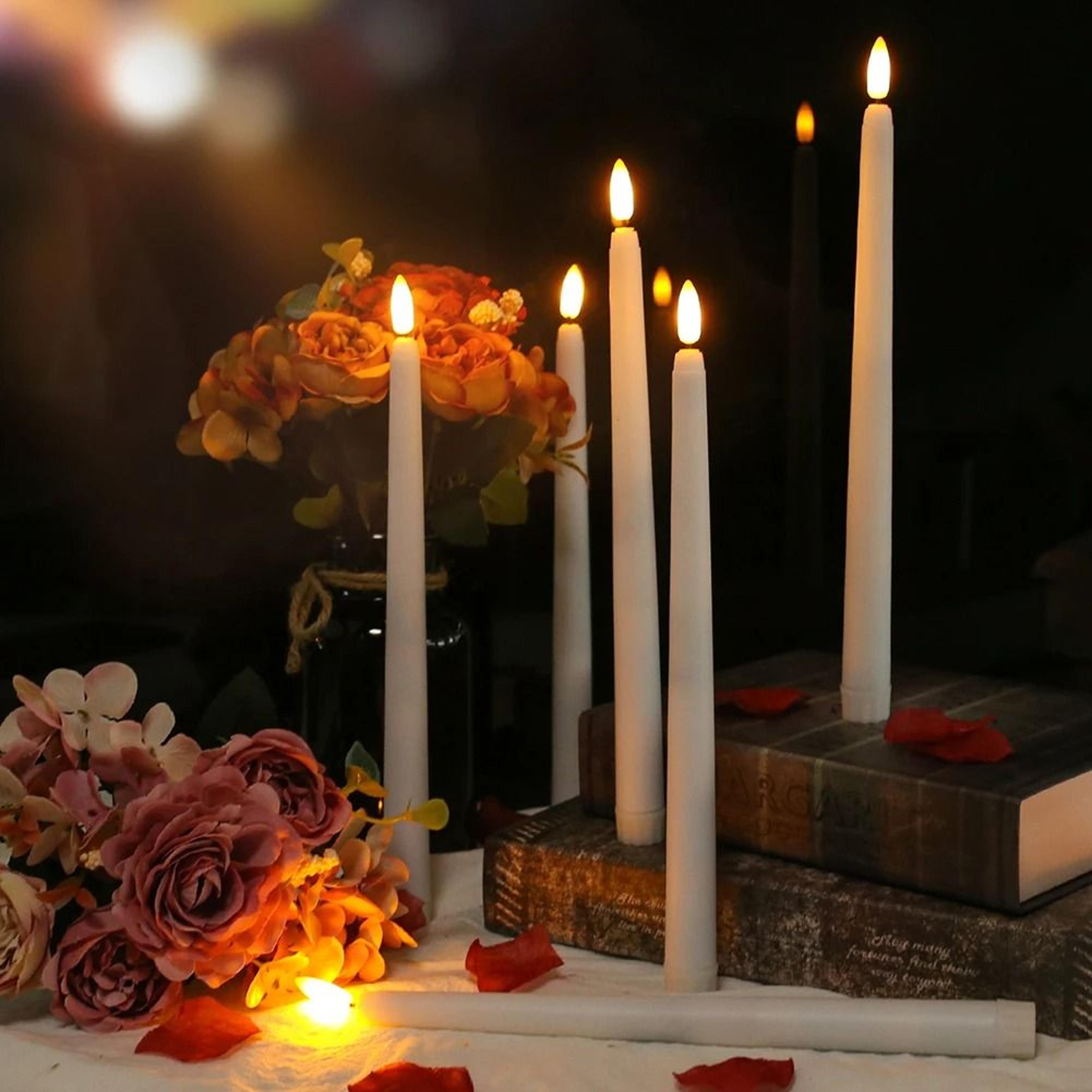 Flameless Taper Candles With Remote Control Flickering LED Candlesticks For Christmas Weddings And  5