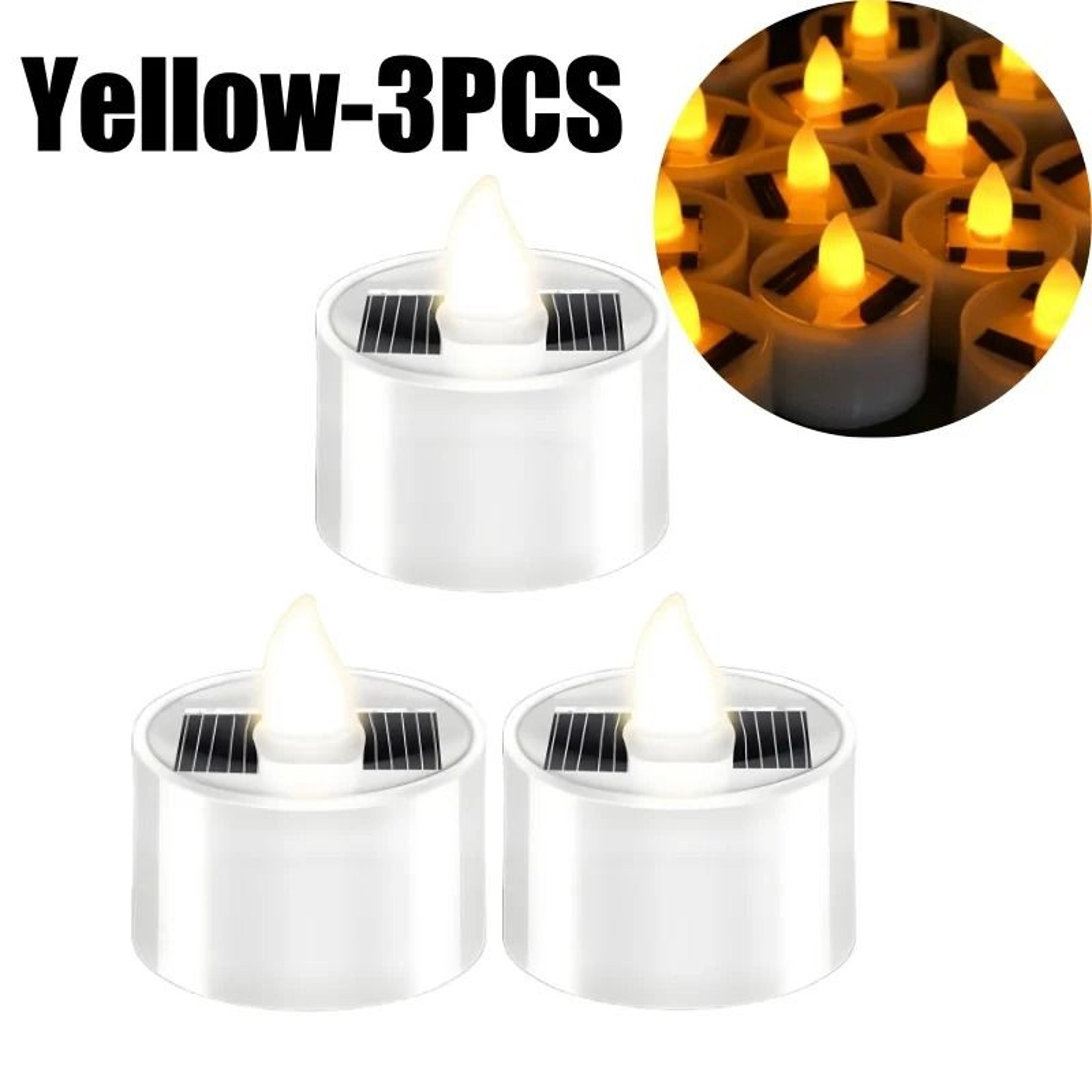 1 To 10 PCS Outdoor Solar Powered LED Tea Light Candles Realistic Flickering Lights For Patio Garde 9