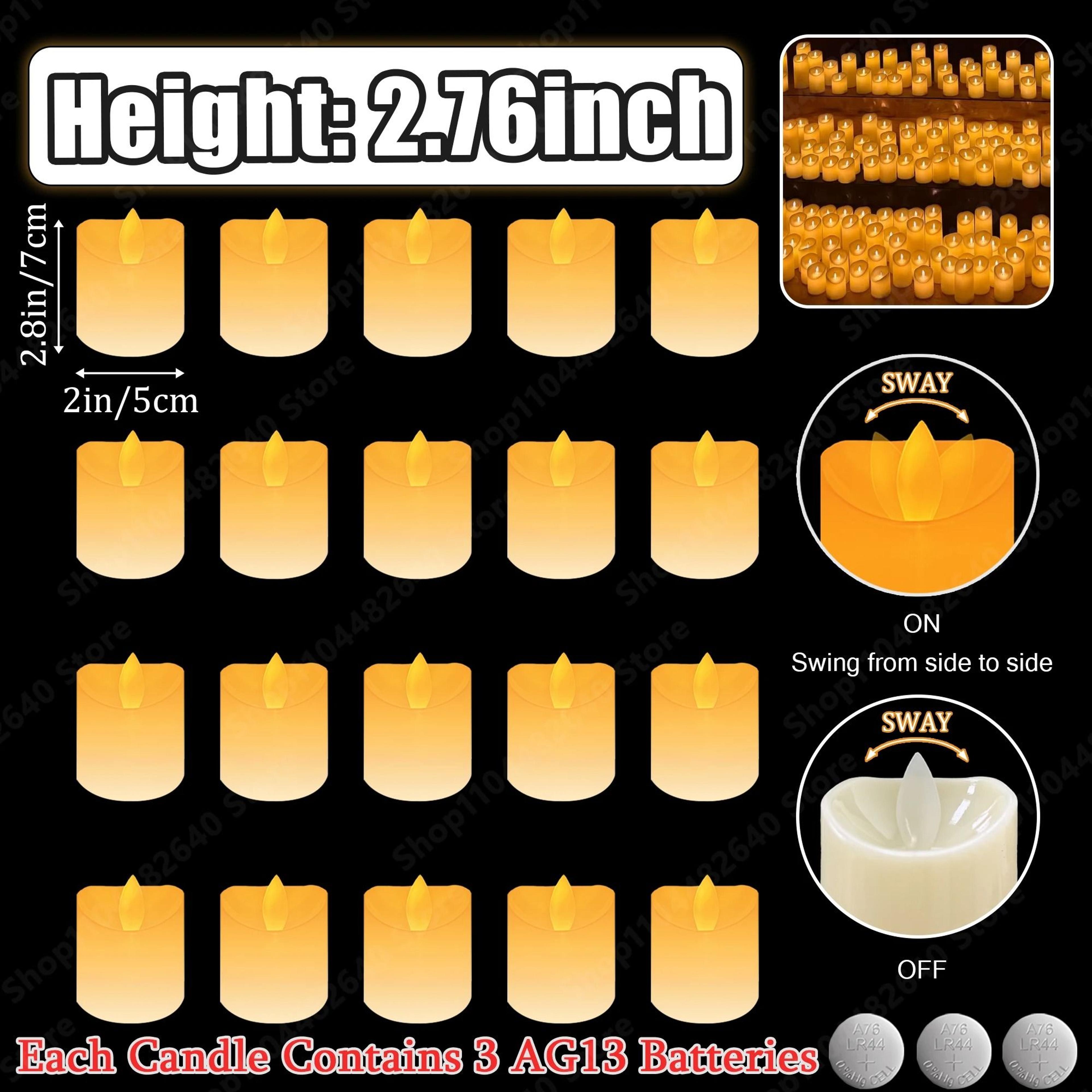 9 To 72 Pcs Flameless LED Candles Dancing Flame Flickering Battery Operated Candle Set 6