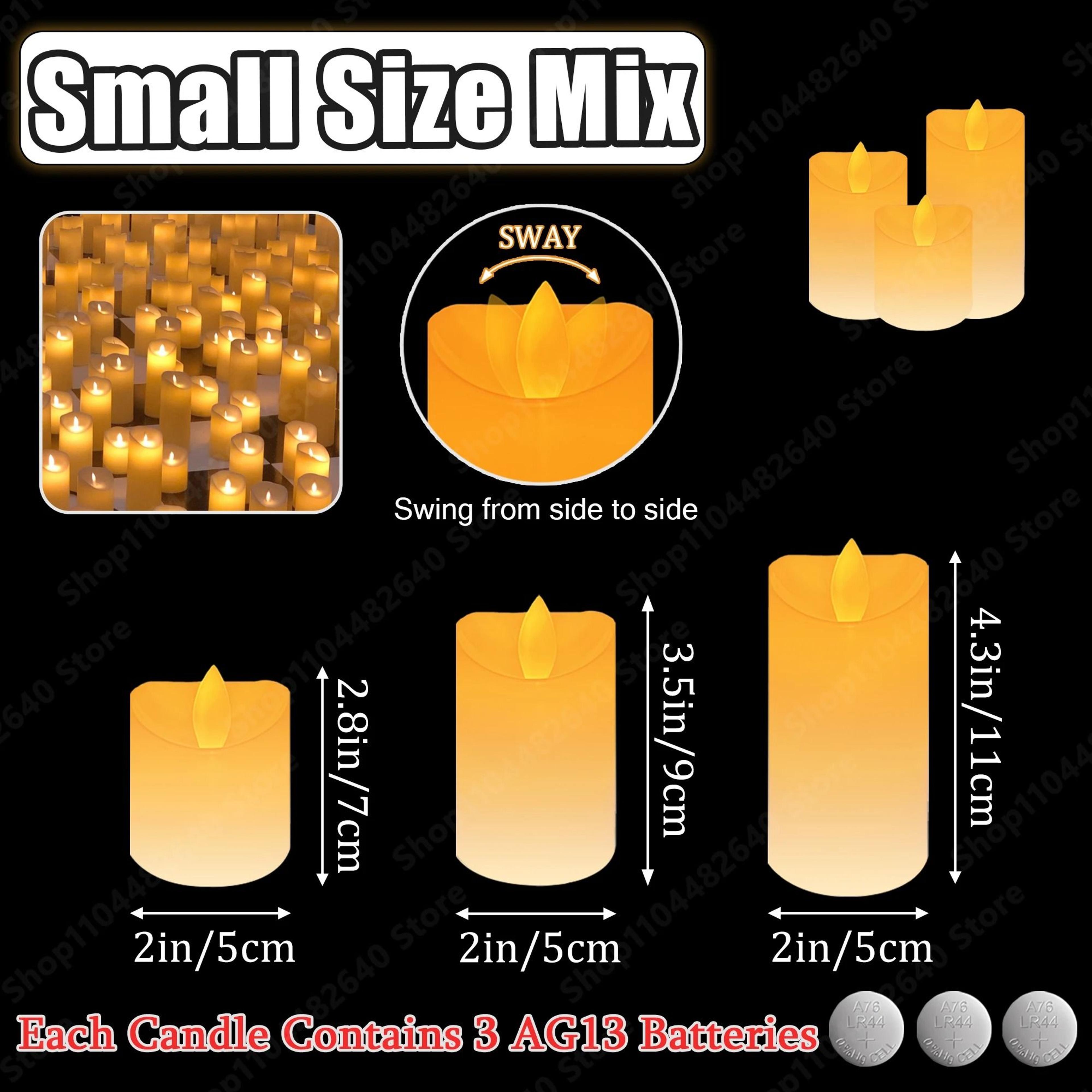9 To 72 Pcs Flameless LED Candles Dancing Flame Flickering Battery Operated Candle Set 11