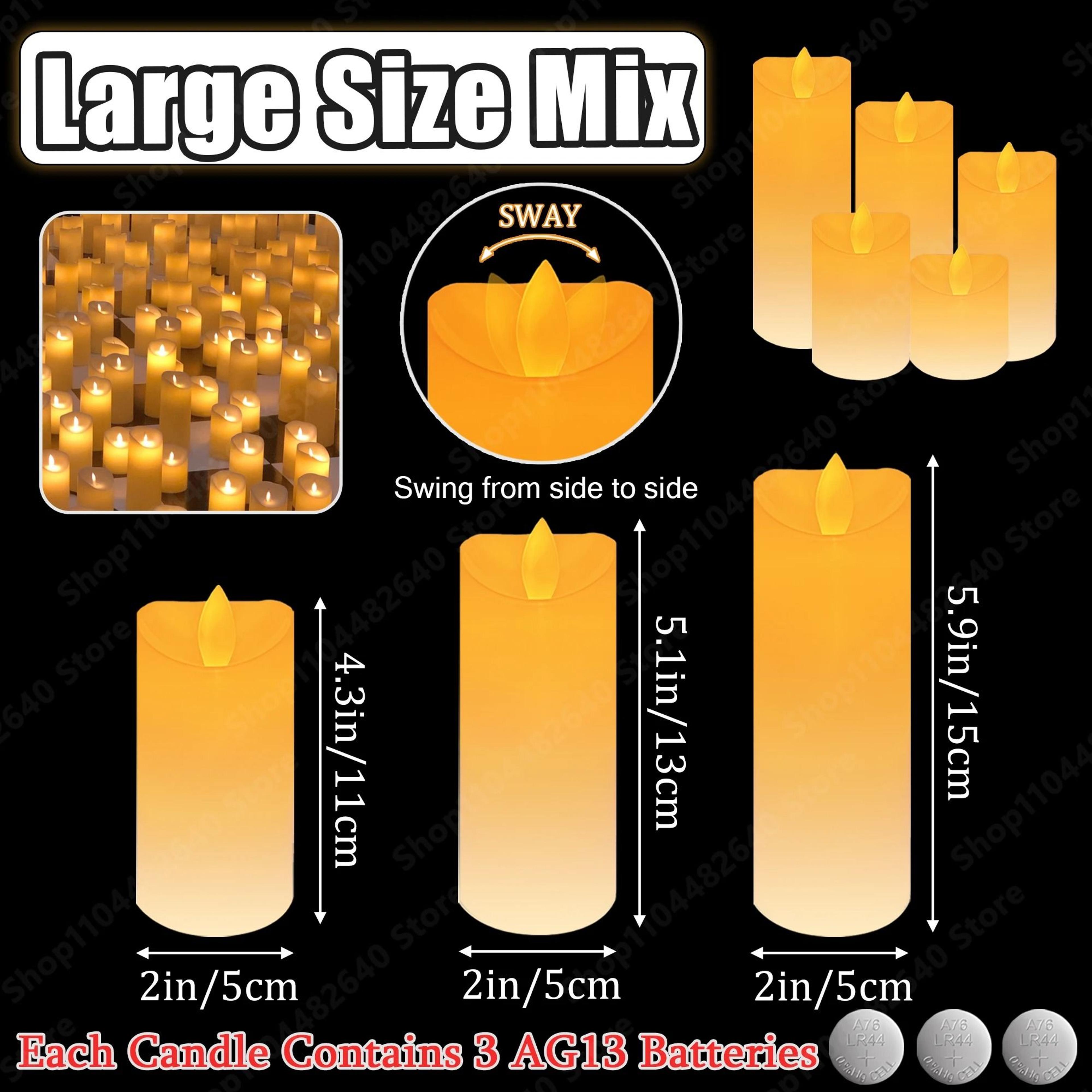 9 To 72 Pcs Flameless LED Candles Dancing Flame Flickering Battery Operated Candle Set 13