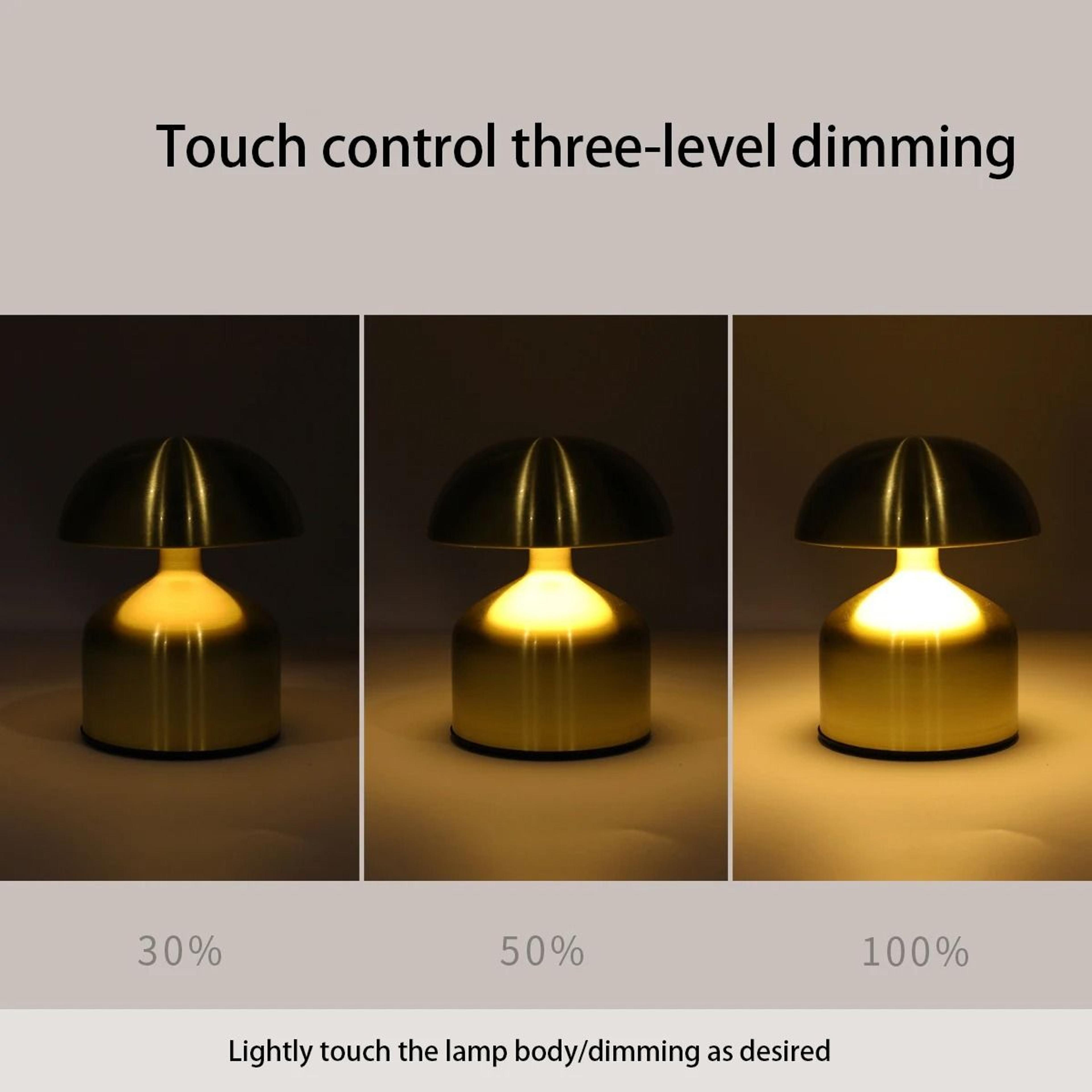 Metal Dumbbell LED Table Lamp Rechargeable Touch Dimmable Bar Night Light For Restaurant Bedroom De 1