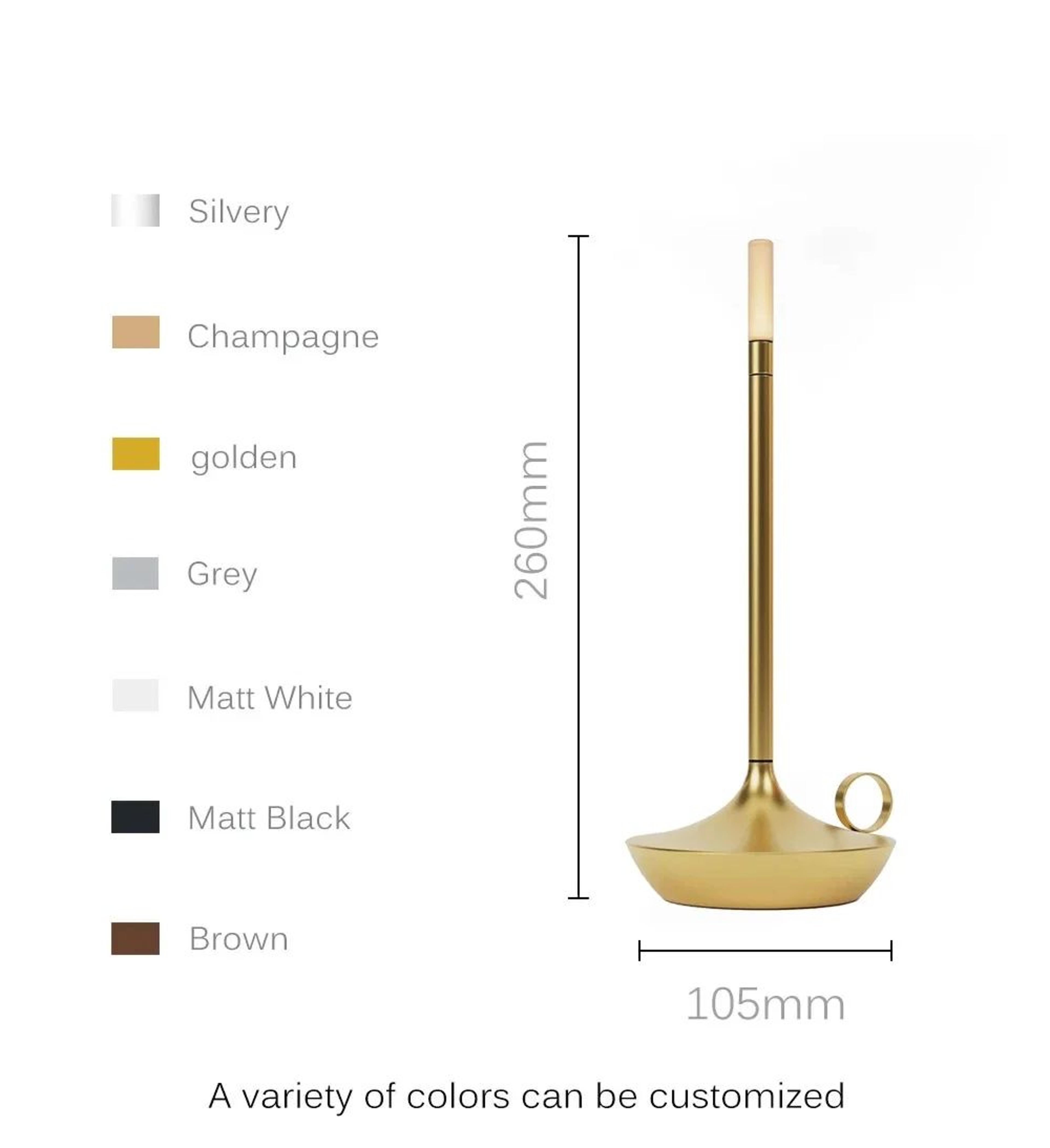 Rechargeable Touch LED Candlelight Table Lamp Ambient Night Light For Bar Restaurant 6