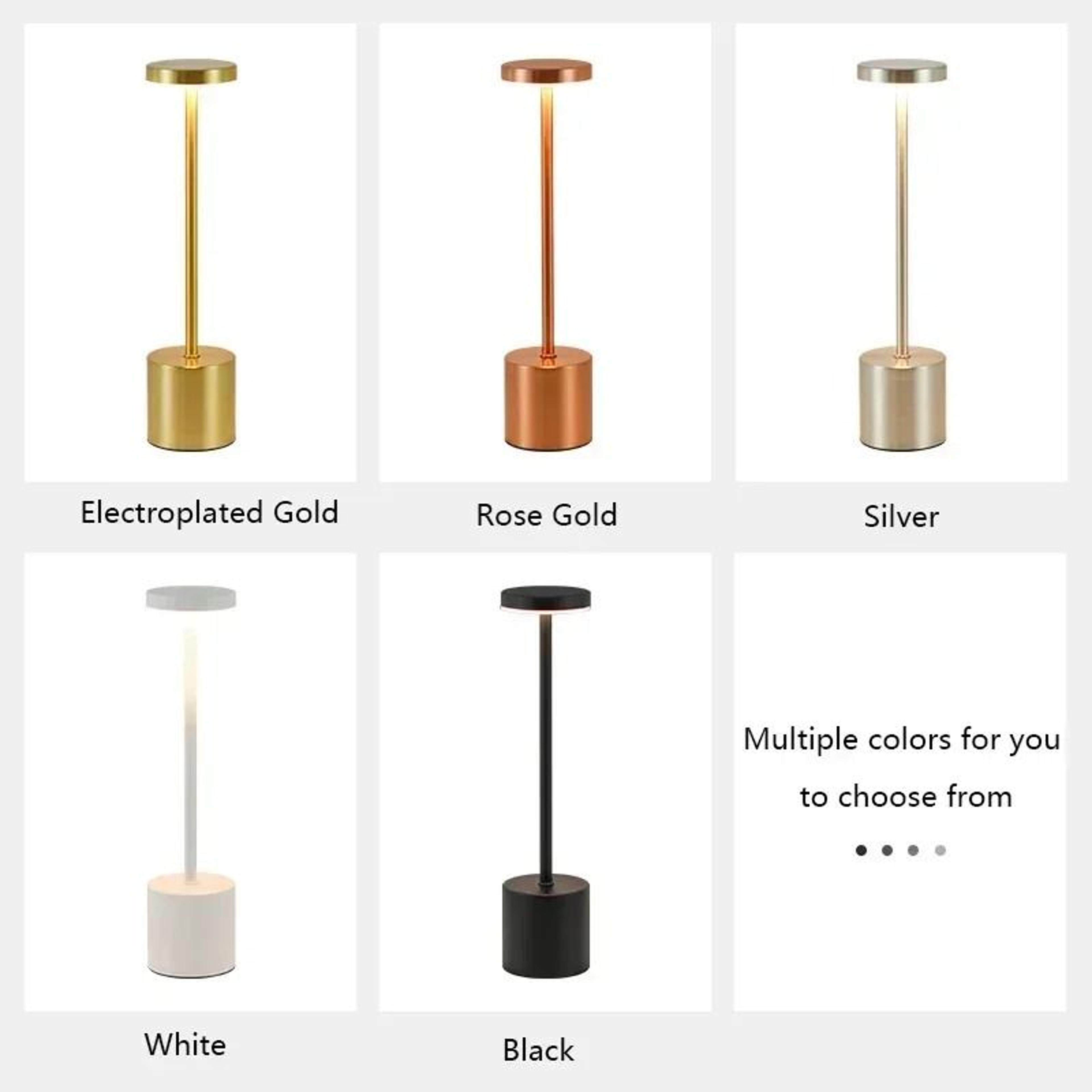 3 Colors In 1 Touch LED Table Lamp Type C Rechargeable Night Light For Bar Club Decor 1