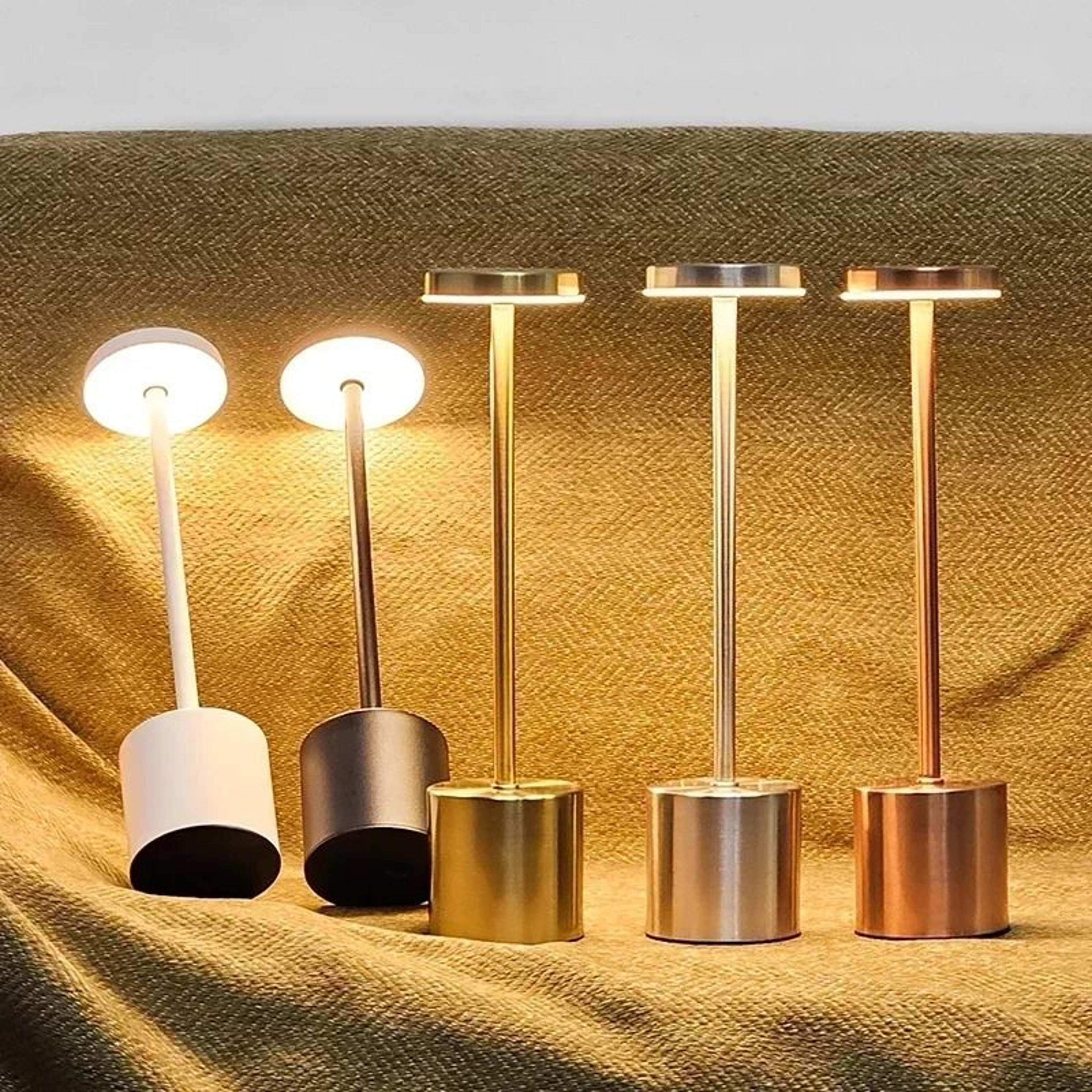 3 Colors In 1 Touch LED Table Lamp Type C Rechargeable Night Light For Bar Club Decor 4