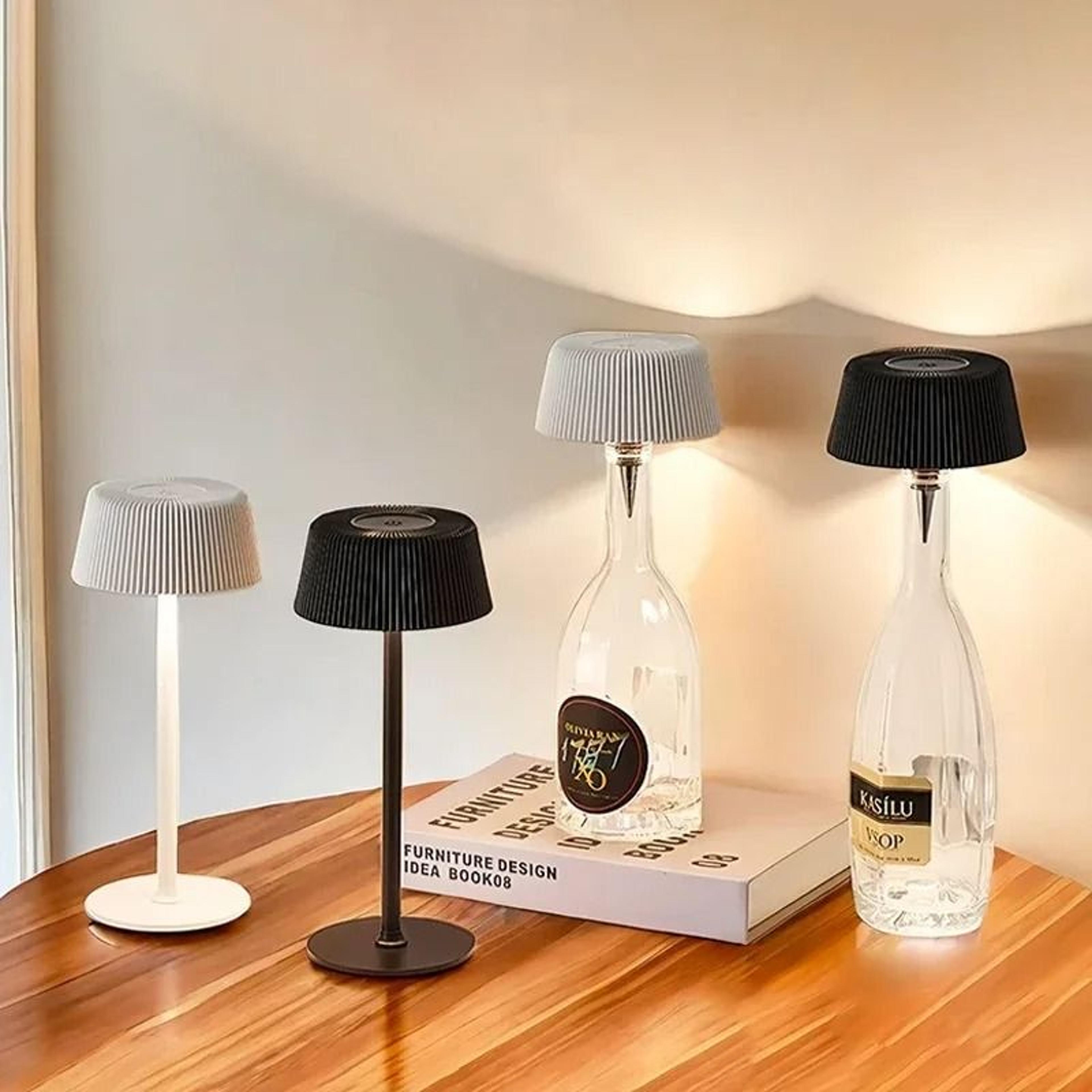 LED Wine Bottle Table Lamp Wireless Rechargeable Night Light For Bar Restaurant Bedroom 1