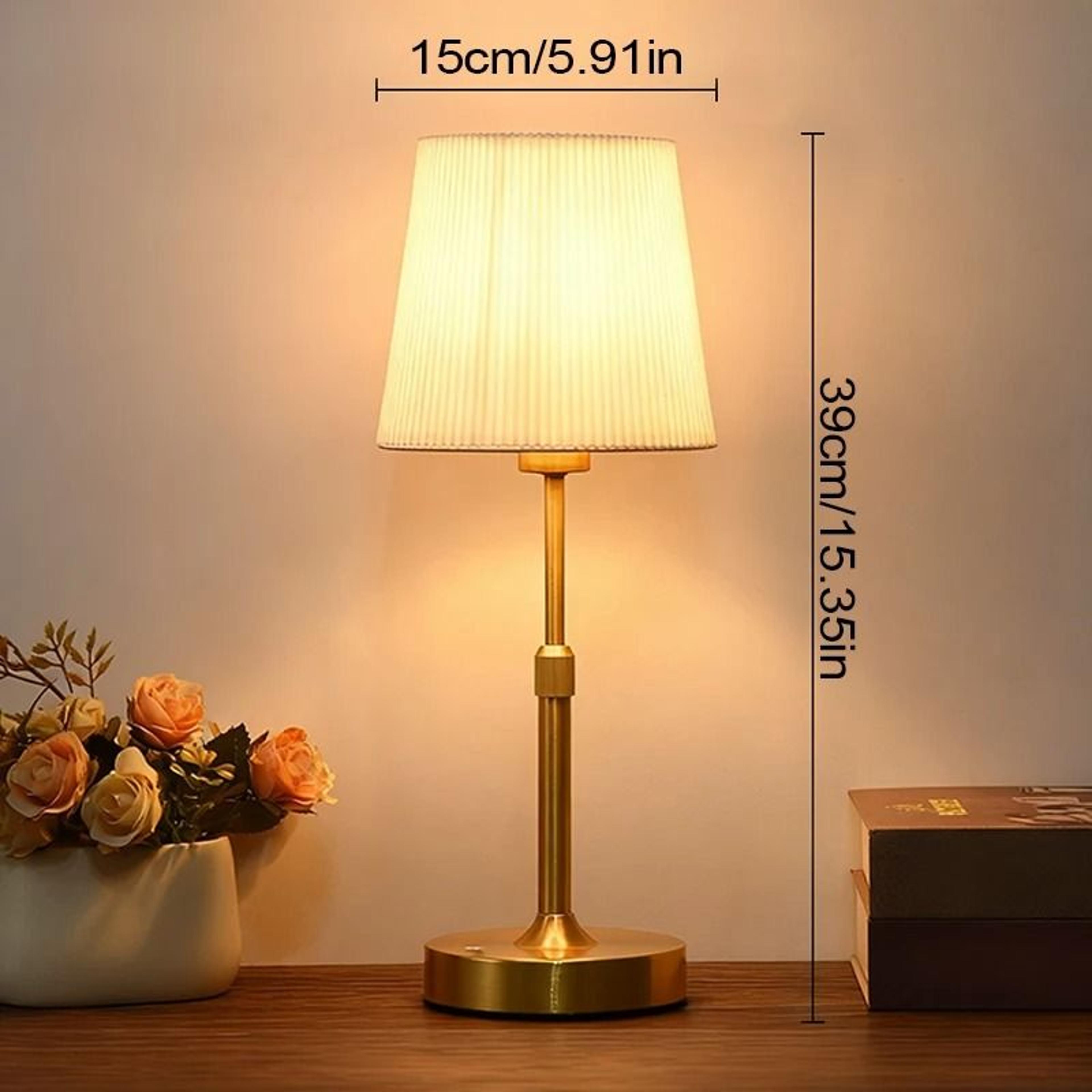 Fabric Touch Table Lamp Rechargeable Bedside Desk Light With Replaceable Bulb For Hotel Room 8