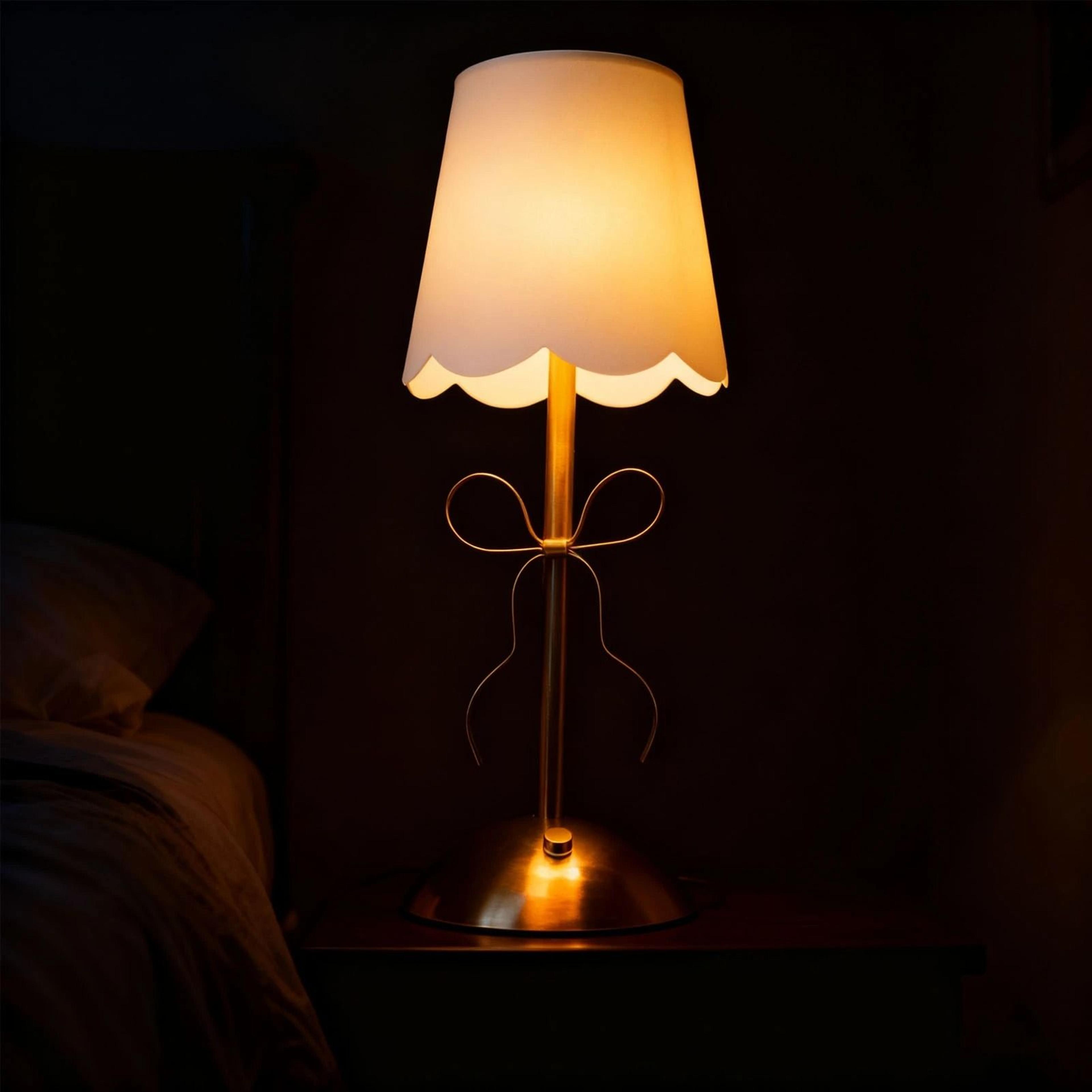 Cordless Fabric LED Table Lamp 1200mAh Rechargeable Touch Bedside Desk Light For Bedroom 3