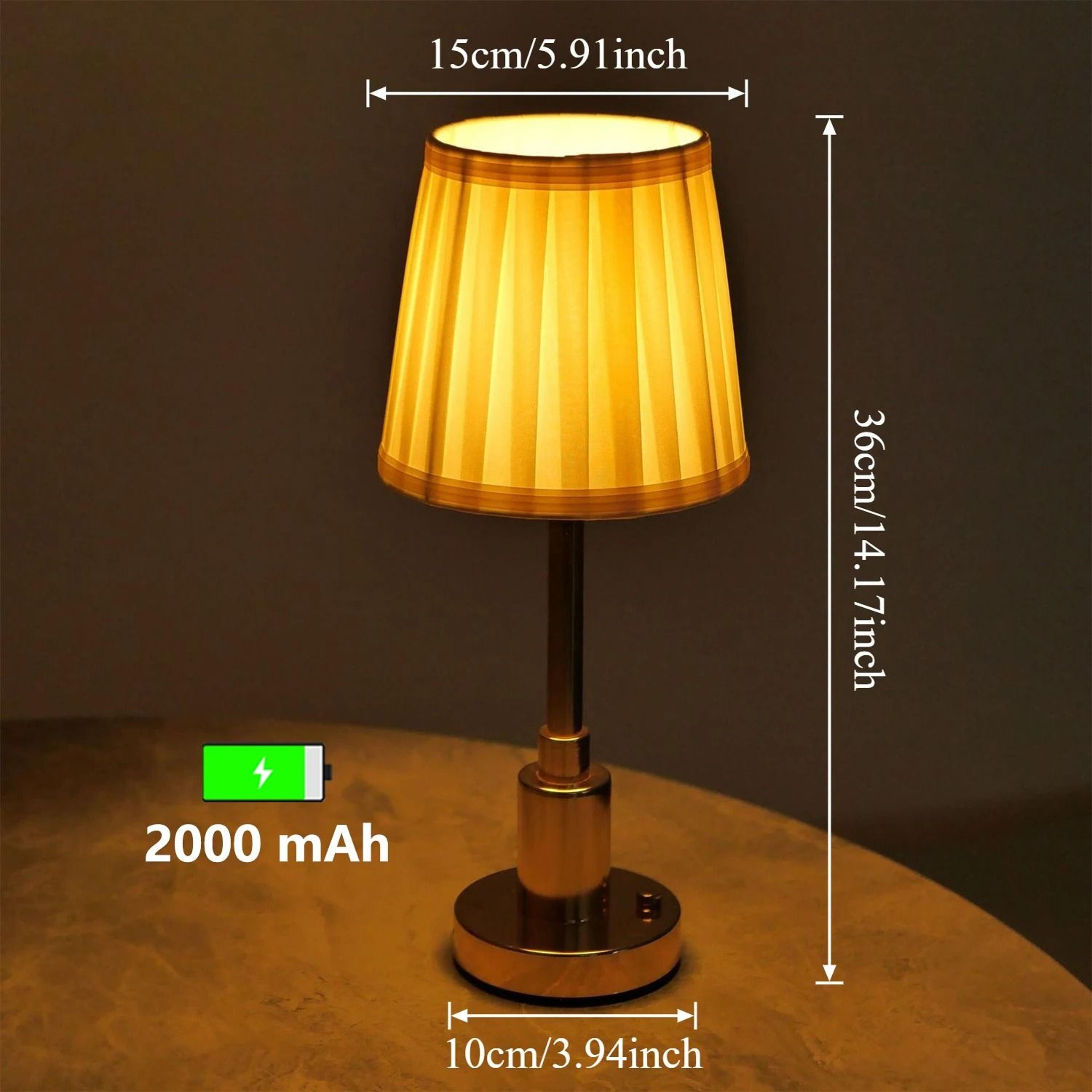 LED Touch Sensor Wireless Table Lamp USB Rechargeable Reading Light For Restaurant Hotel Bedroom 8
