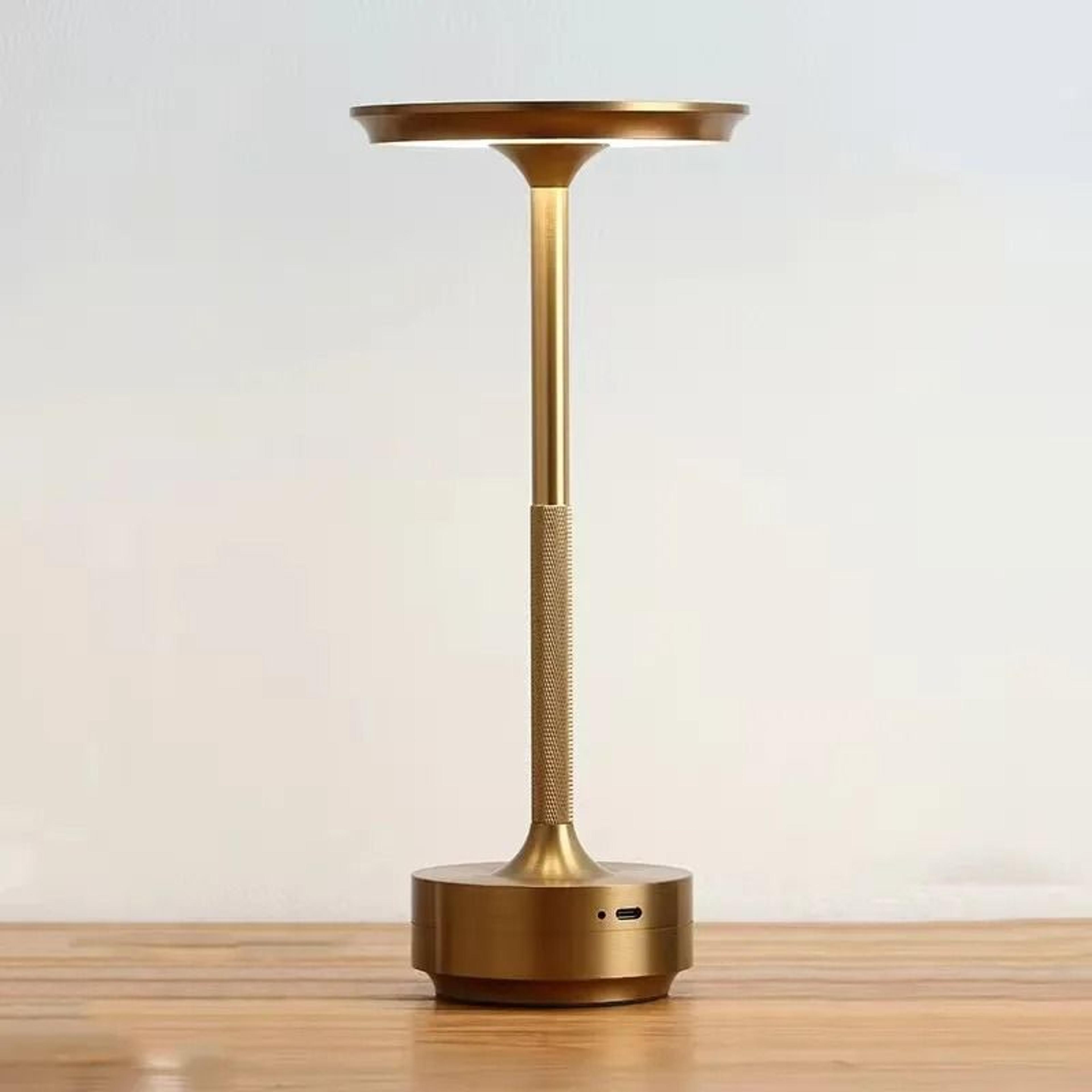 Retro LED Bar Table Lamp Touch Dimmable 3 Color USB Rechargeable Vintage Dining Night Light 9