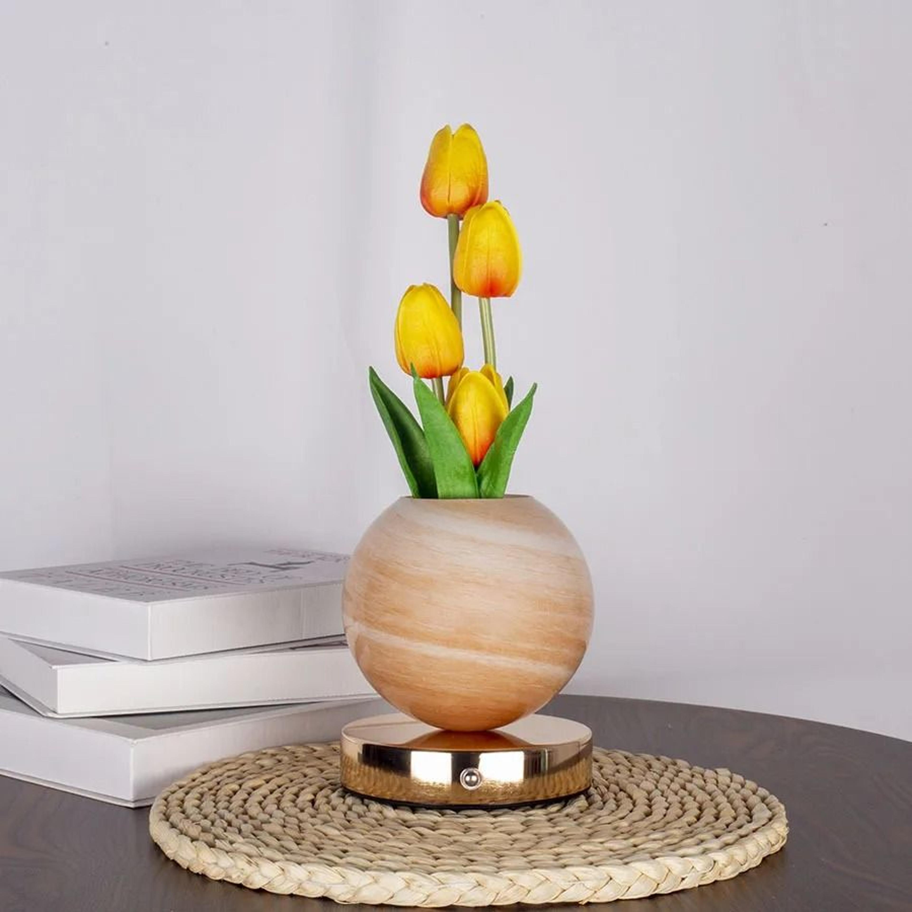 Tulip LED Floral Night Light USB Rechargeable Bedside Table Lamp For Bedroom Christmas Decor 5