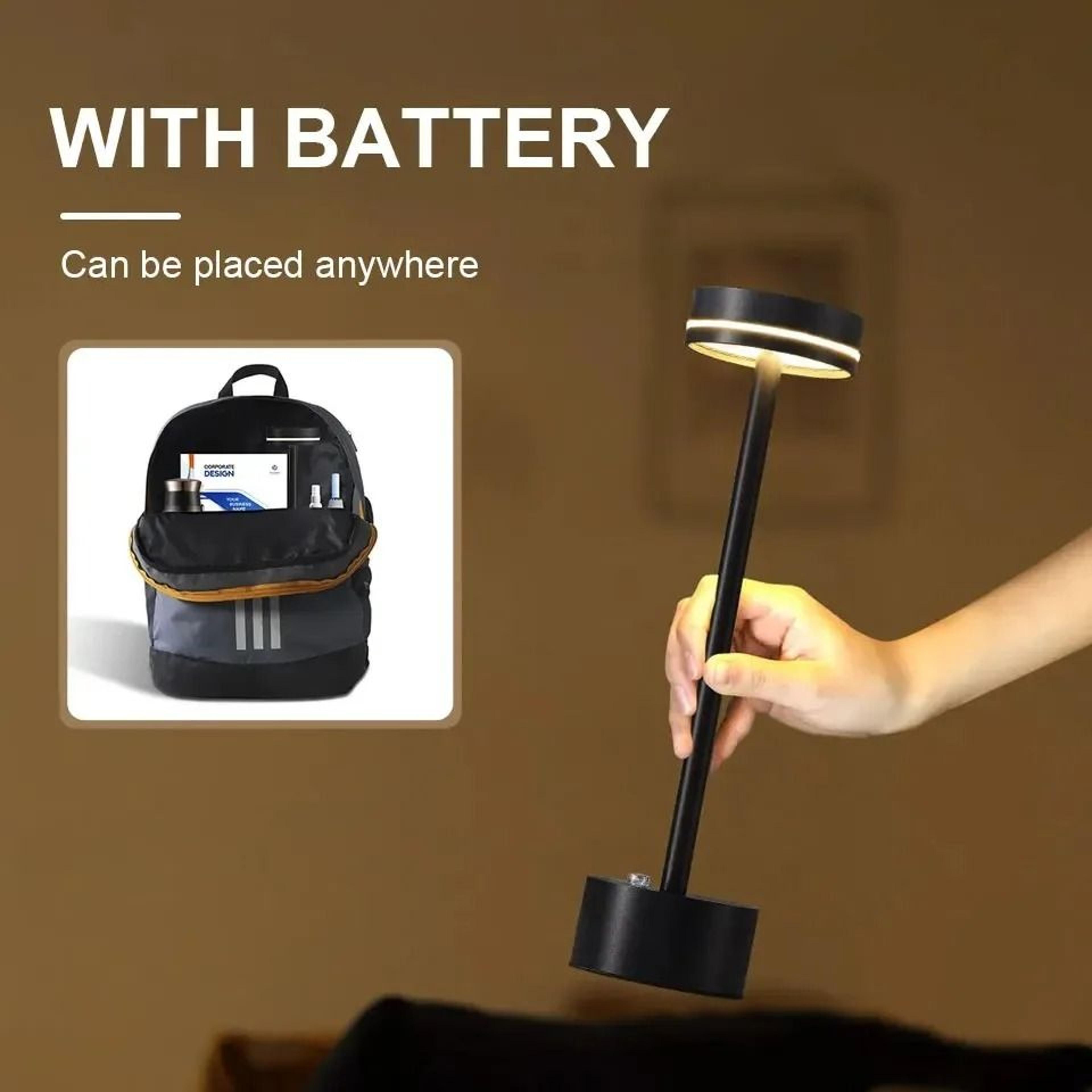 LED Ambient Table Lamp 3Color Stepless Dimmable Touch Night Light For Cafe Bar Bedside Decor 4