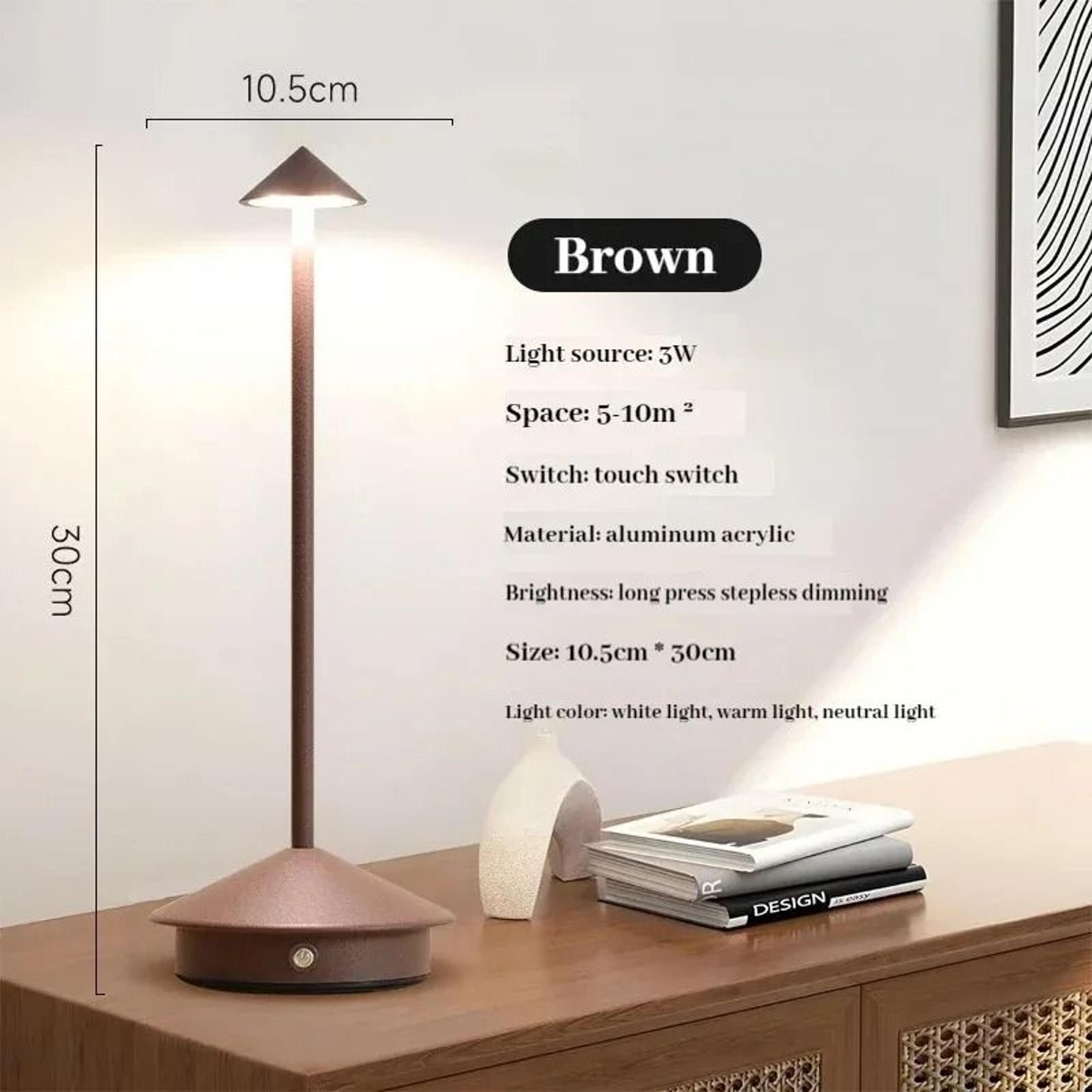 TypeC Rechargeable Touch LED Table Lamp Creative Portable Desk Light For Hotel Bar Cafe Dining 7