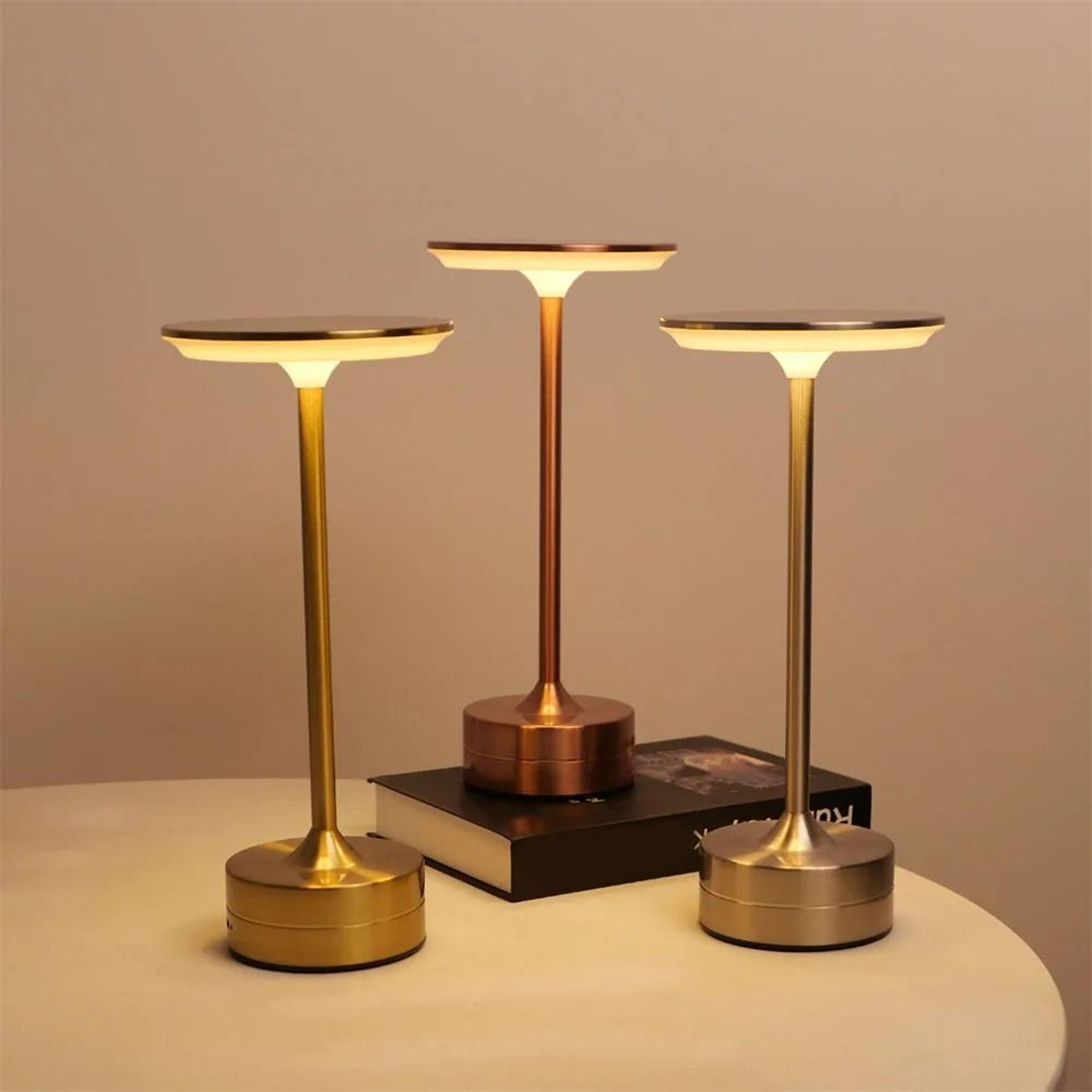 Rechargeable Touch Sensor LED Table Lamp Wireless Reading Night Light For Restaurant Hotel Bedroom 5