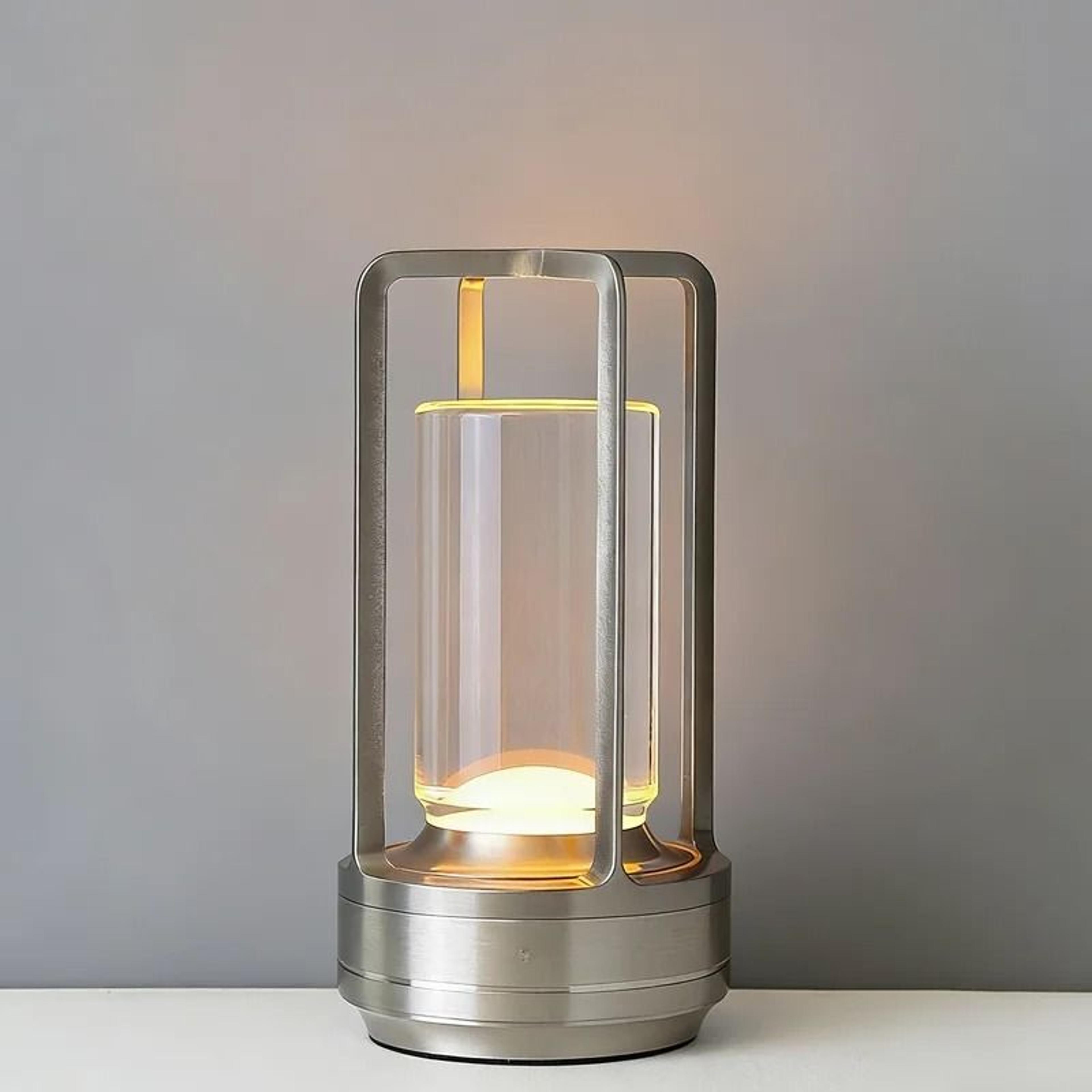 Retro Metal LED Cordless Table Lamp Rechargeable Touch Dimmable Night Light For Bedroom Bar Restaur 4