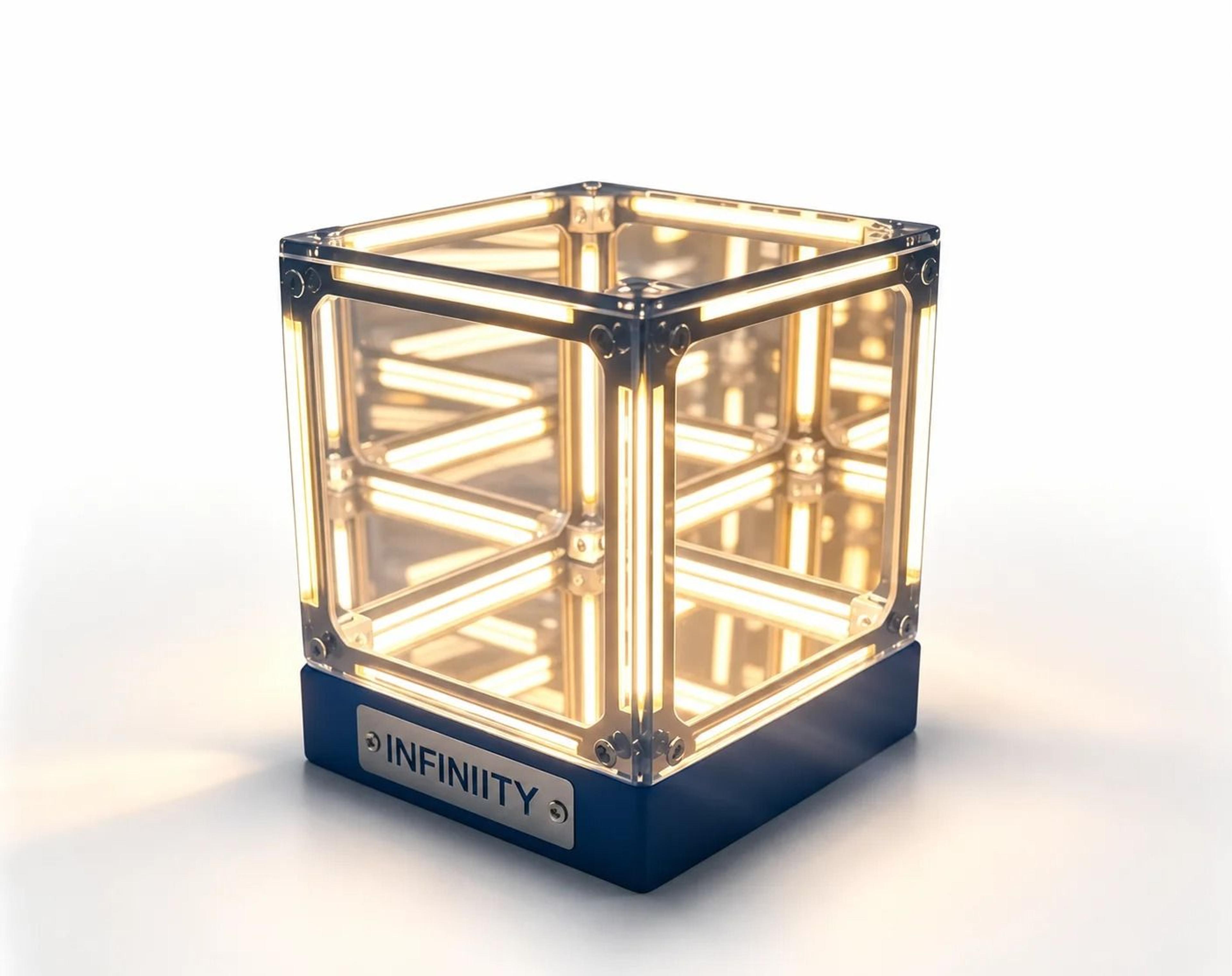 WWPPU Hypercube LED Table Lamp MultiLayer Infinity Mirror Projection Abyss Box For Geek Room Decor 5