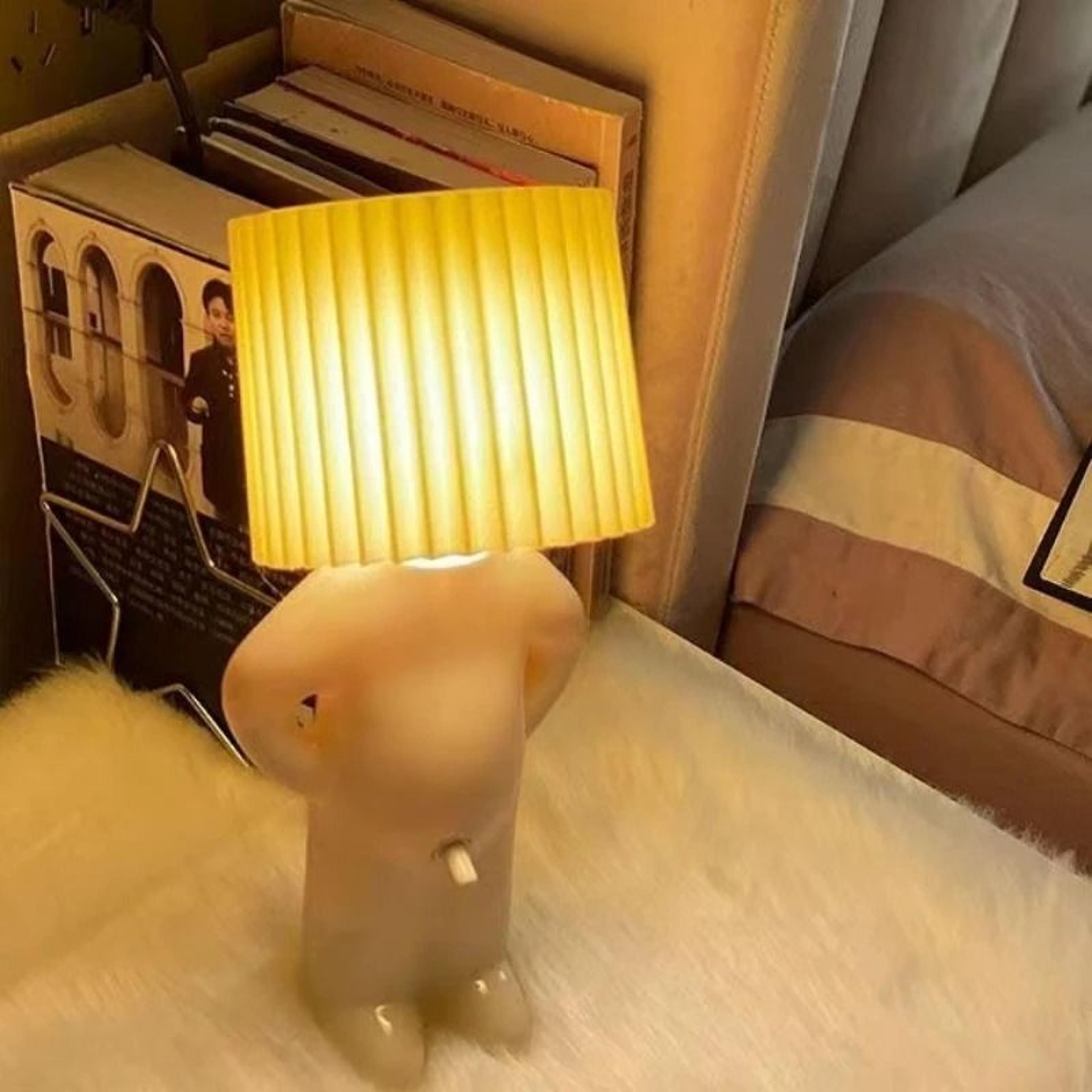 Naughty Boy Creative Table Lamp Unique LED Pleated Reading Desk Light Bedside Night Light Gift 3