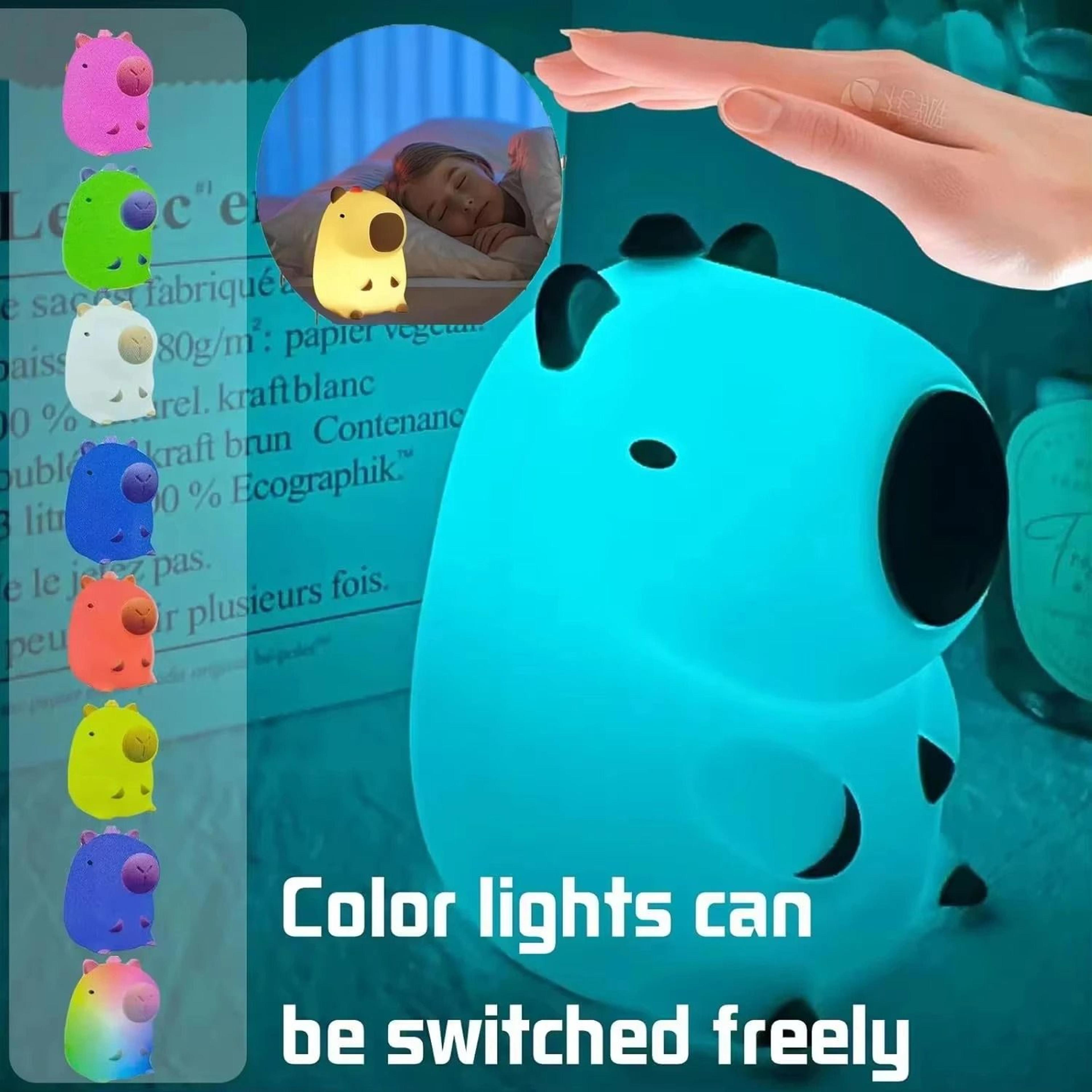 Unicorn Cute Silicone LED Night Light USB Rechargeable Touch Animal Lamp For Kids Bedroom Decor Gif 8
