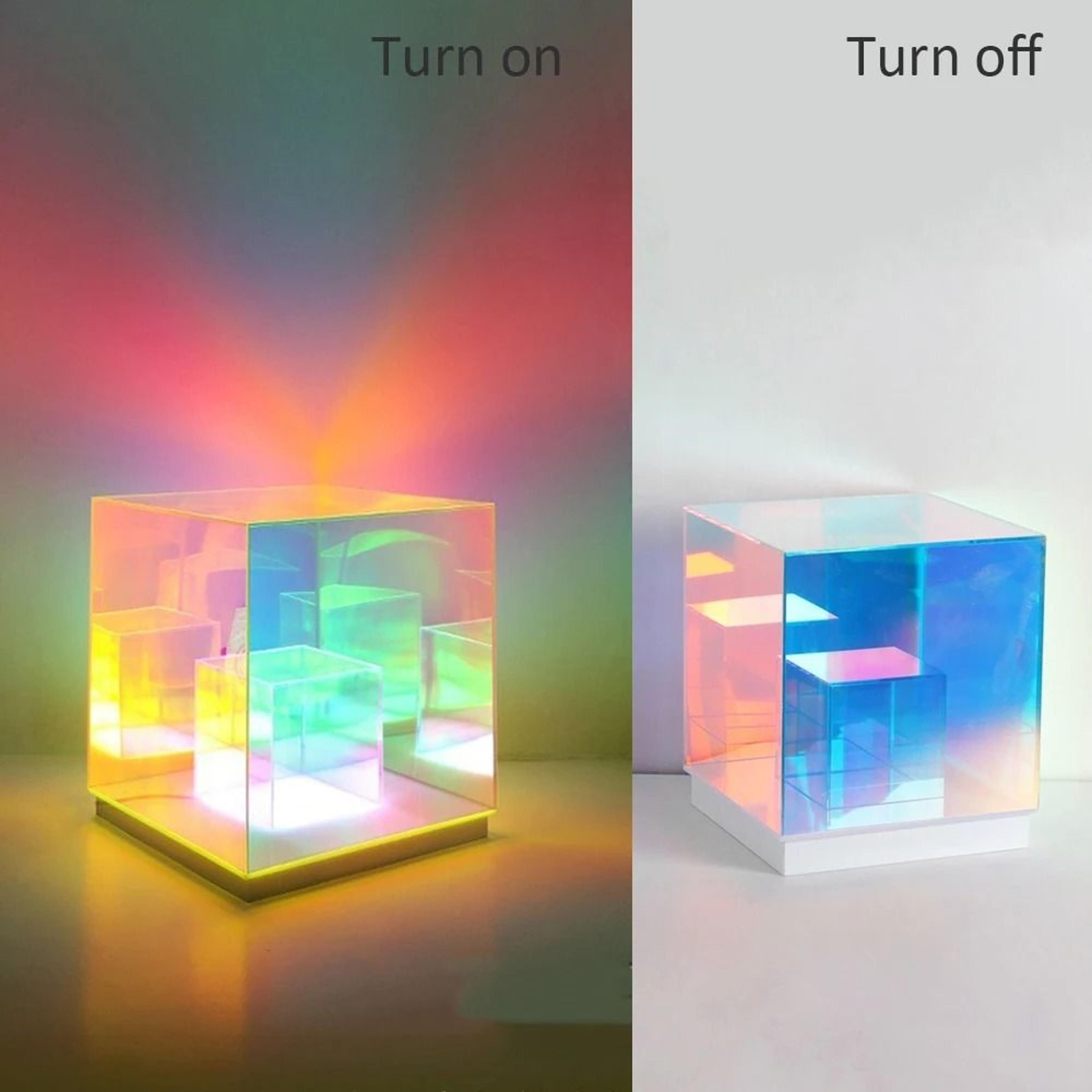 Magic LED Pyramid Cube Night Light USB Rechargeable Colorful Atmosphere Lamp For Bedroom Decor 7