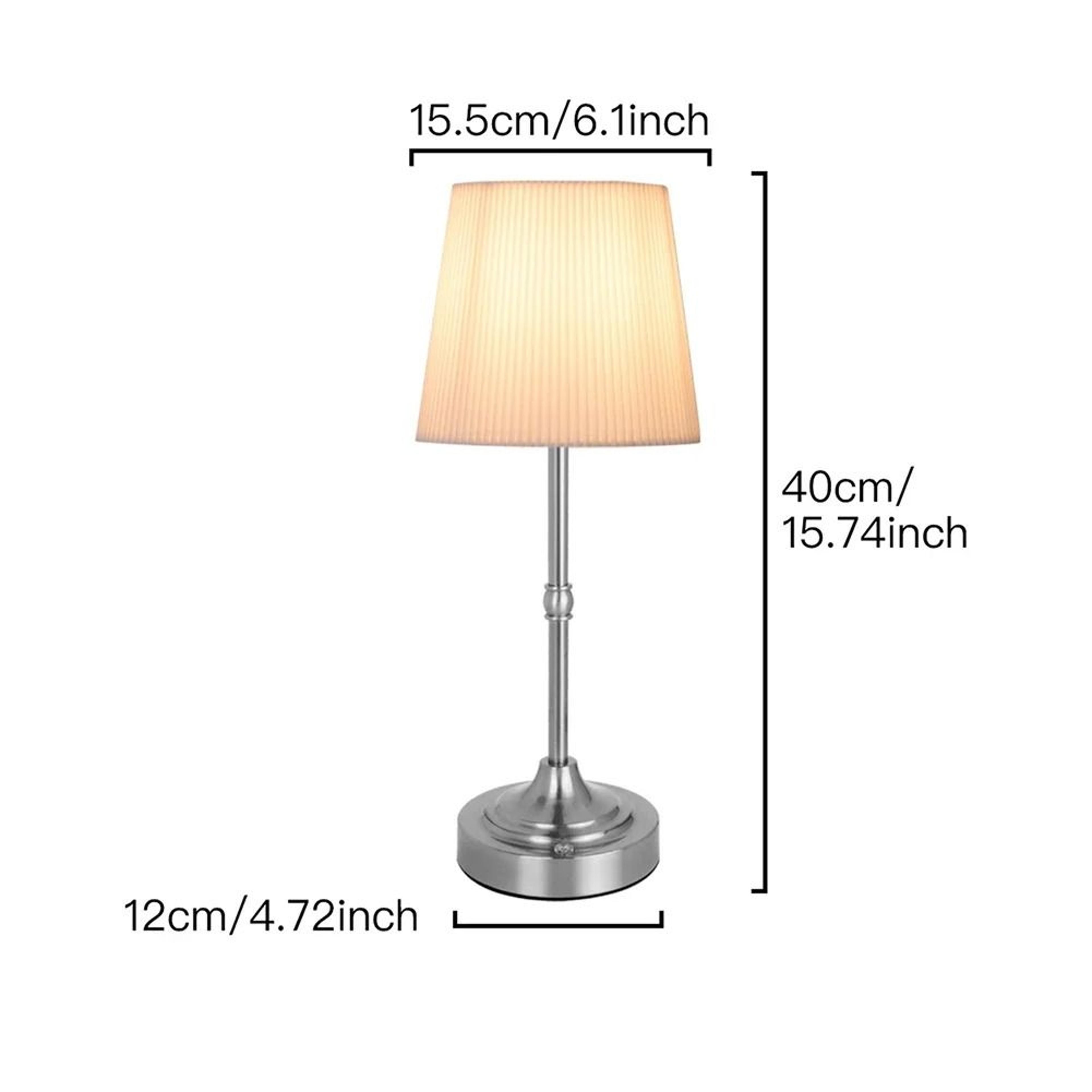 Metal Base Small Table Lamp 2200K Warm Light Cordless LED Desk Lamp USB Rechargeable 5200mAh Portab 5