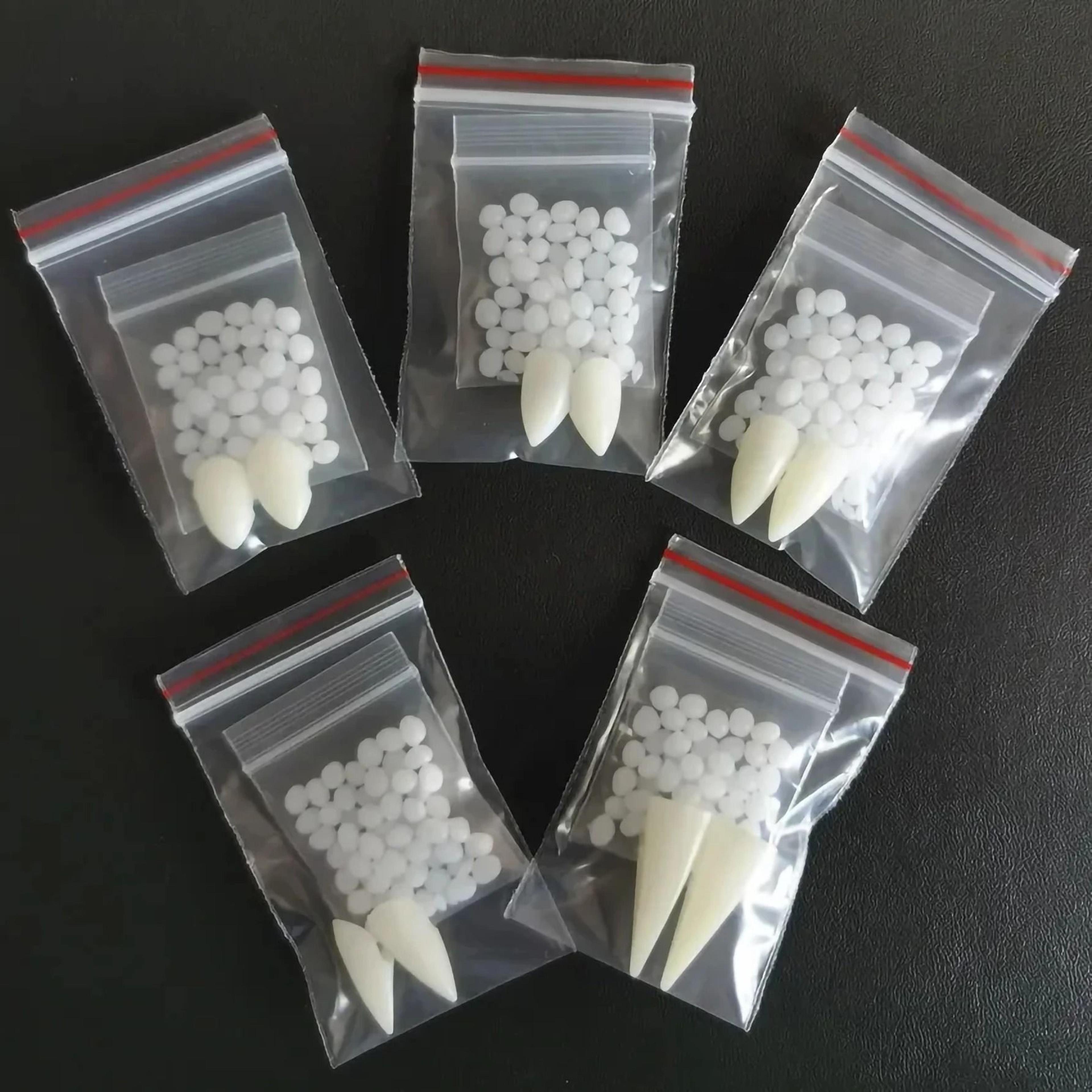 vampire fangs teeth kit eco-friendly resin cosplay costume prop with adhesive