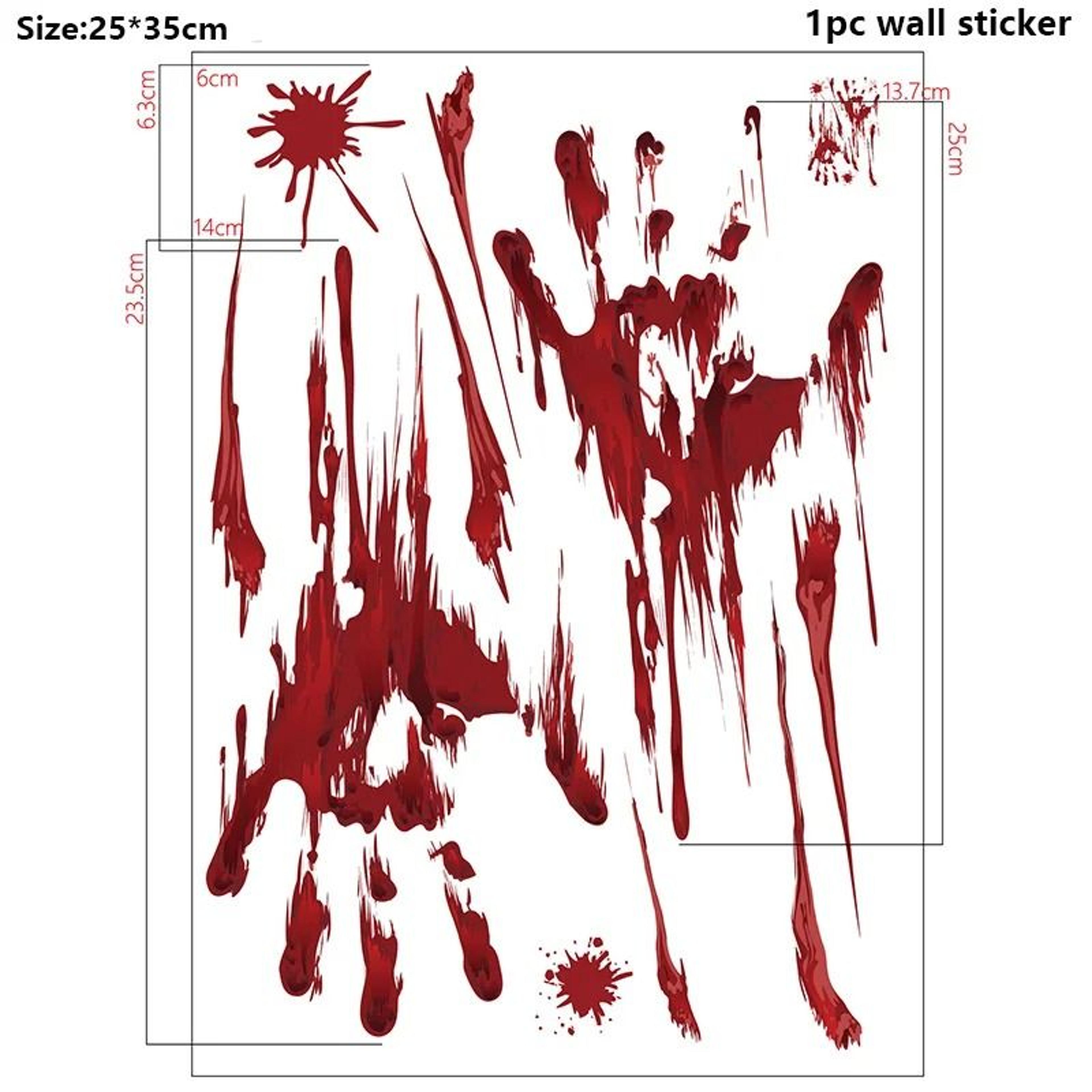Halloween Bloody Handprint Footprint Wall Decals Horror Window Clings 6