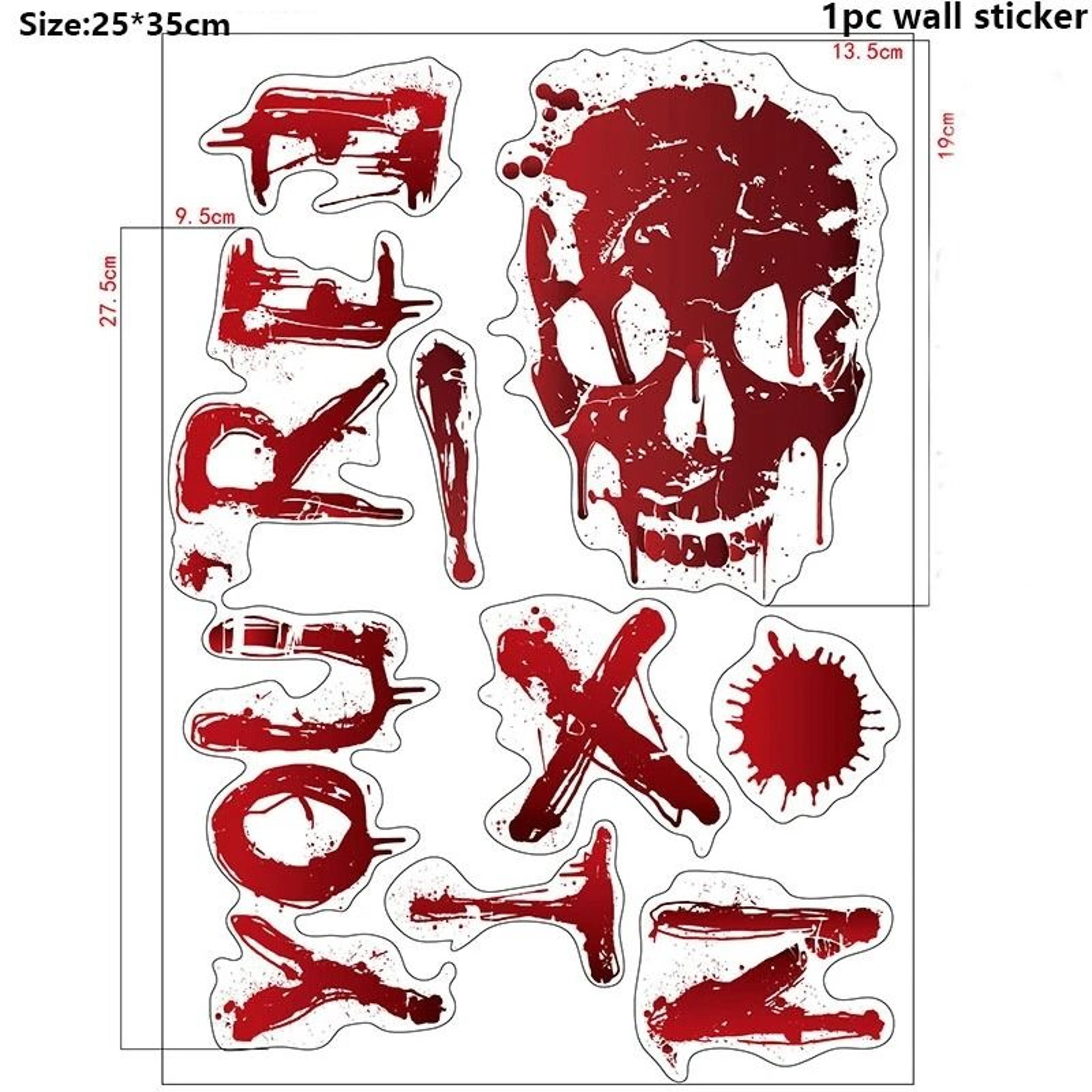 Halloween Bloody Handprint Footprint Wall Decals Horror Window Clings 13