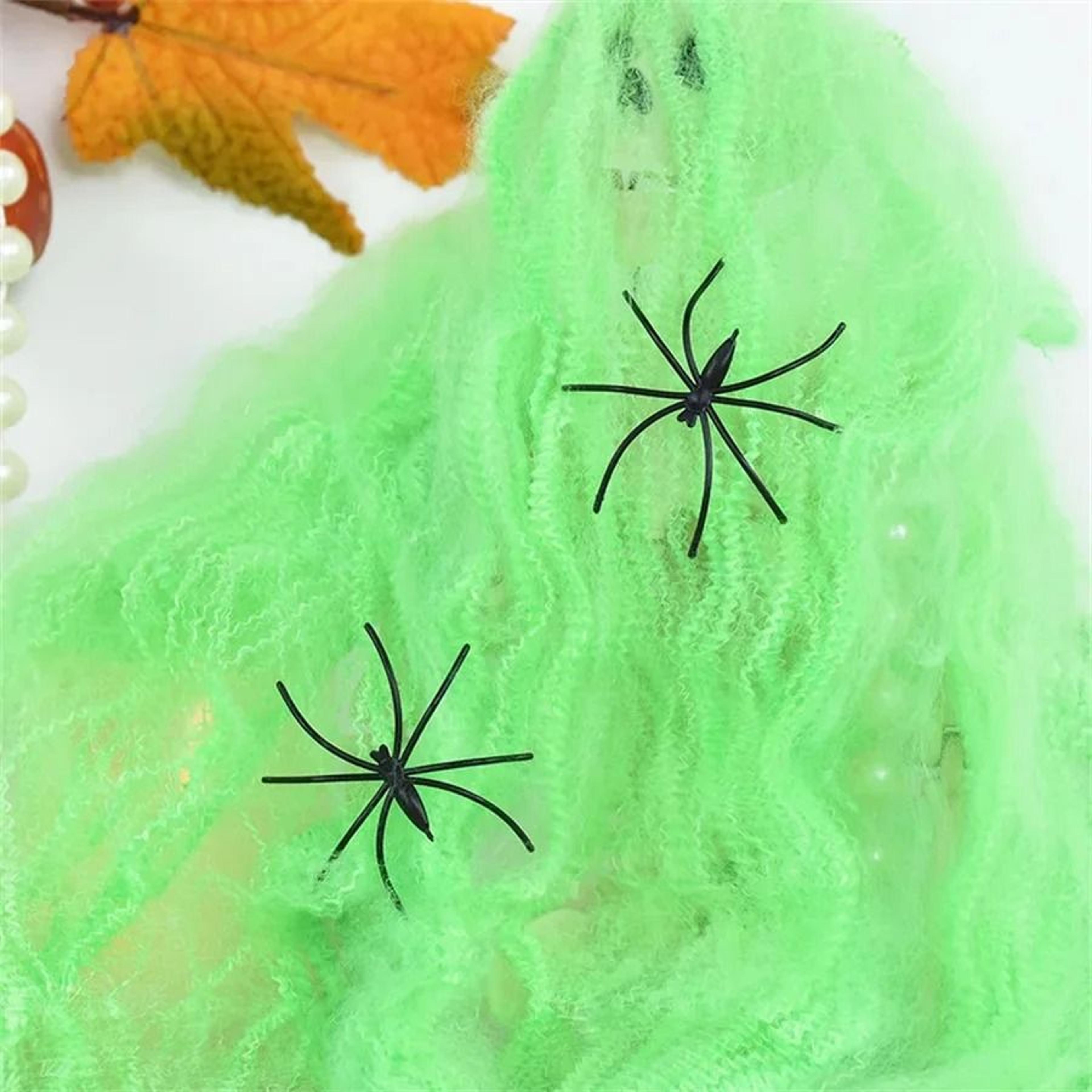 Halloween Artificial Stretchy Spider Web Scary Haunted House Scene Props 9