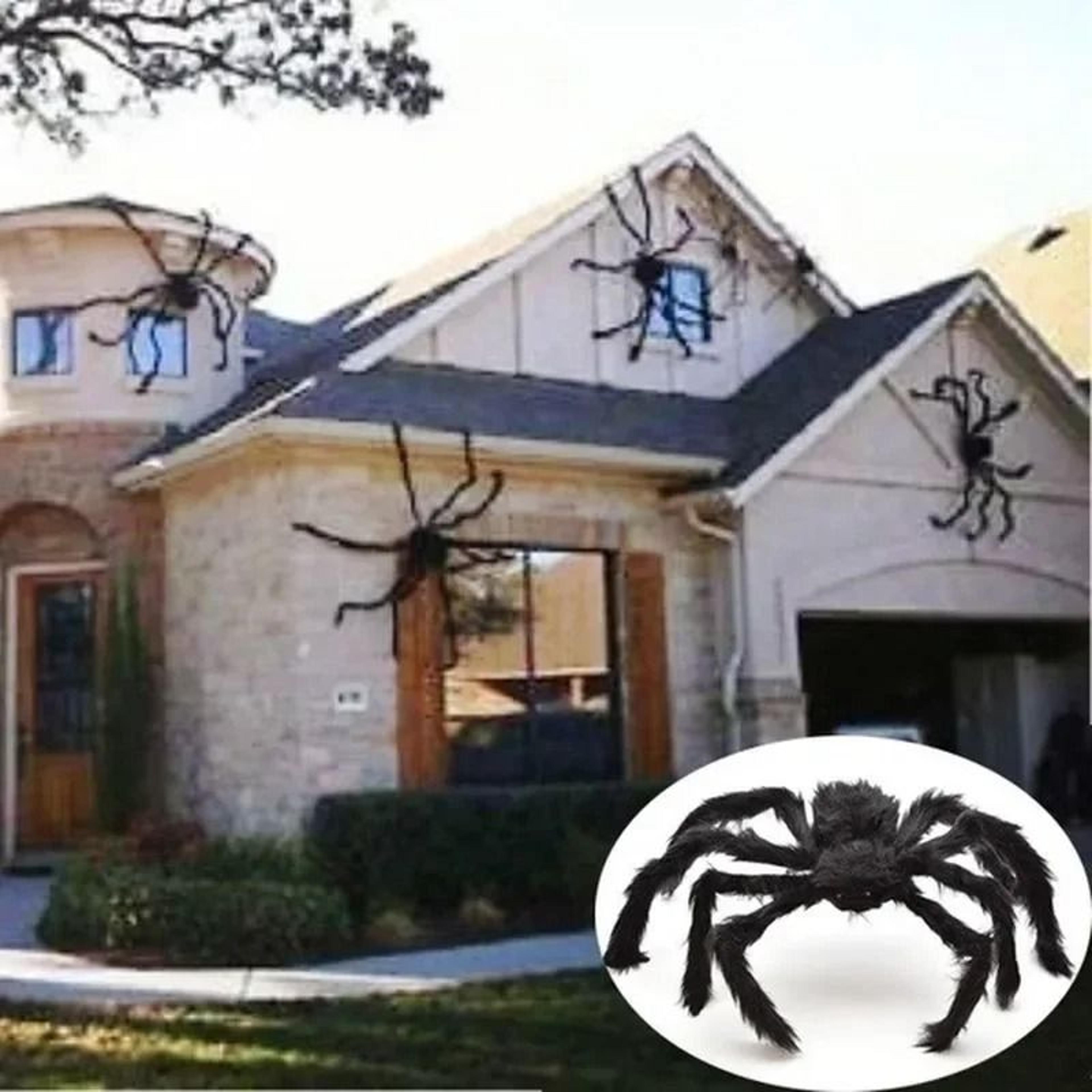 halloween giant black spider haunted house prop indoor outdoor decor