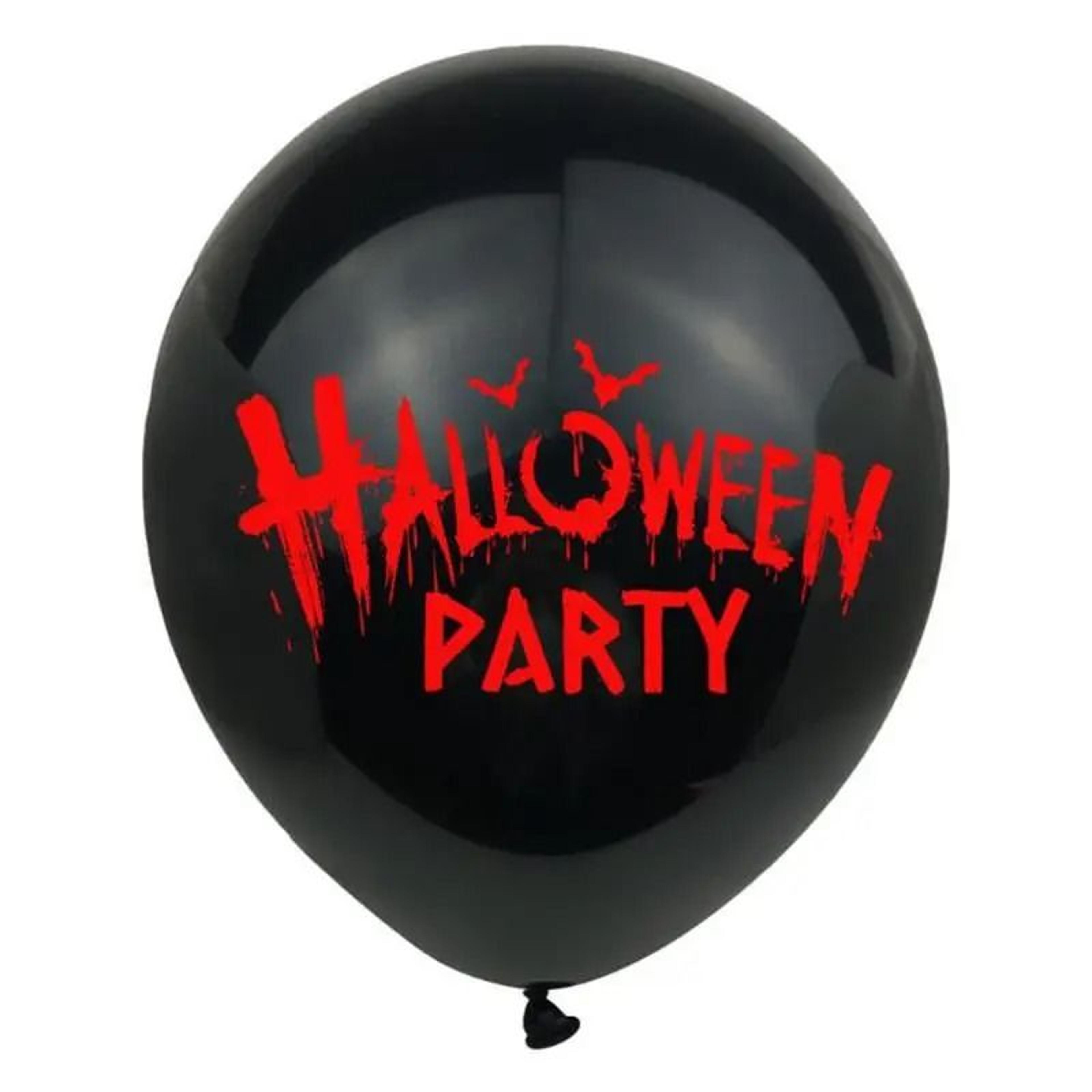 12Piece Halloween Latex Balloons Set Ghost Spider Bat Skeleton Decor 5