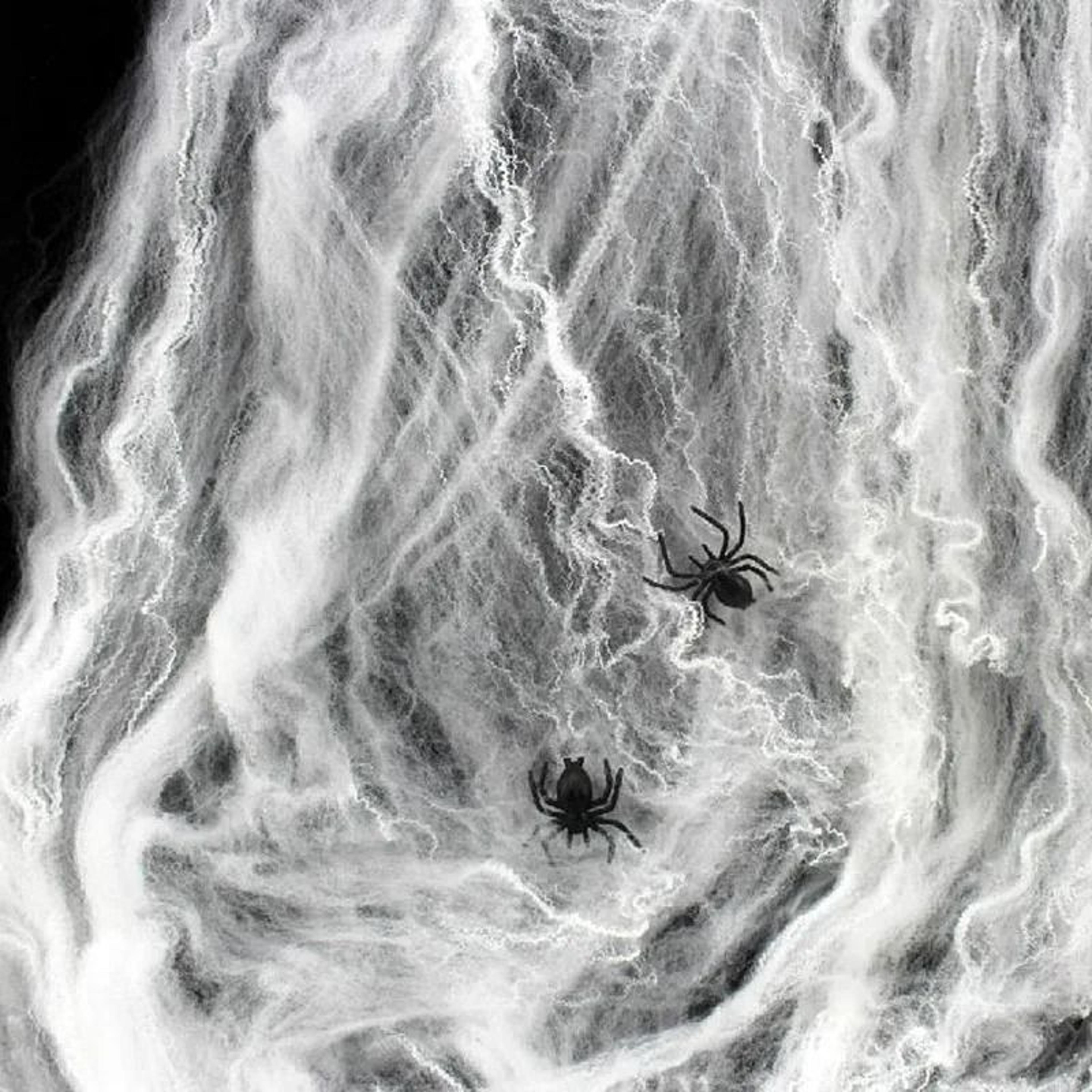 halloween artificial spider web stretchy cobweb props with fake spiders