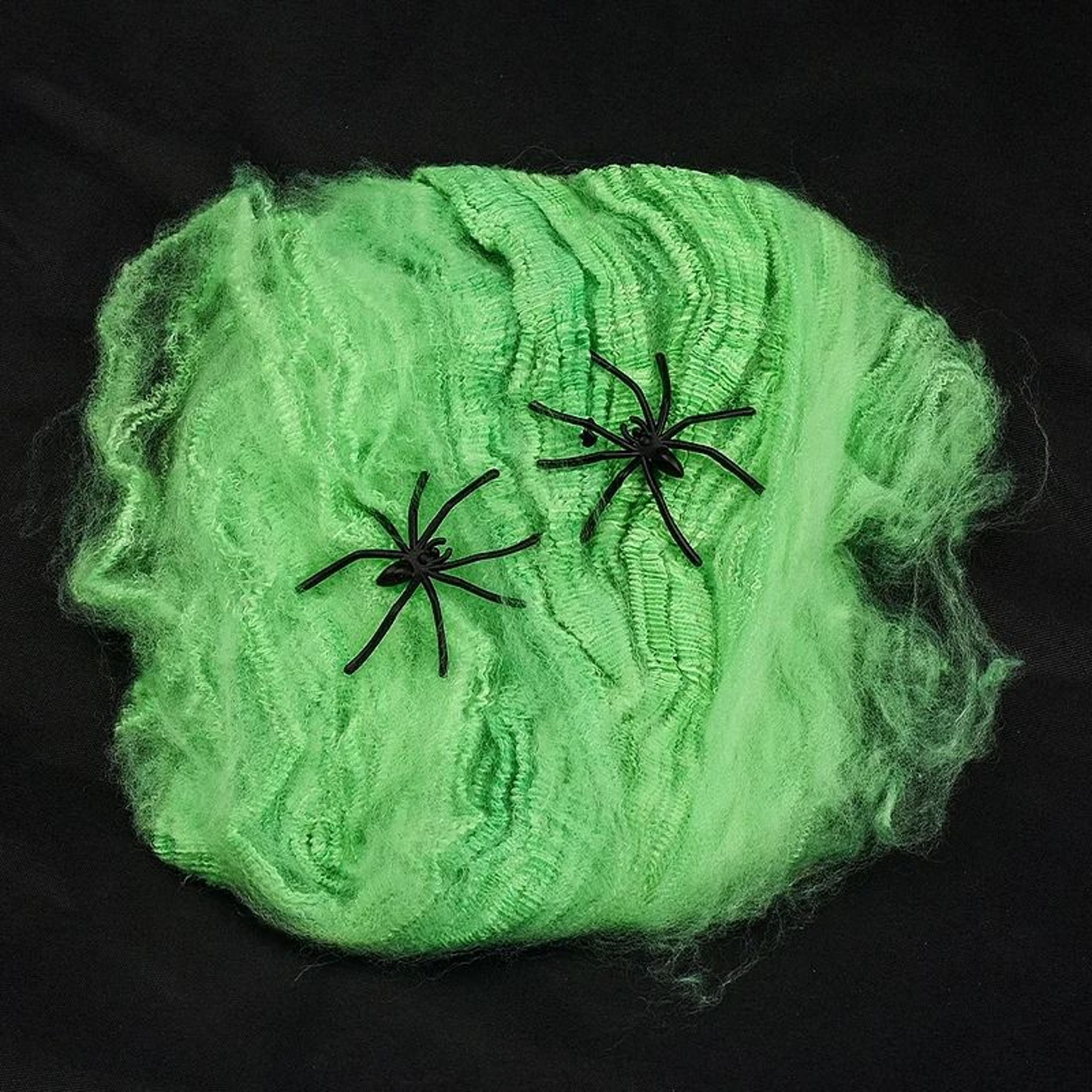 Halloween Artificial Spider Web Stretchy Cobweb Props With Fake Spiders 6